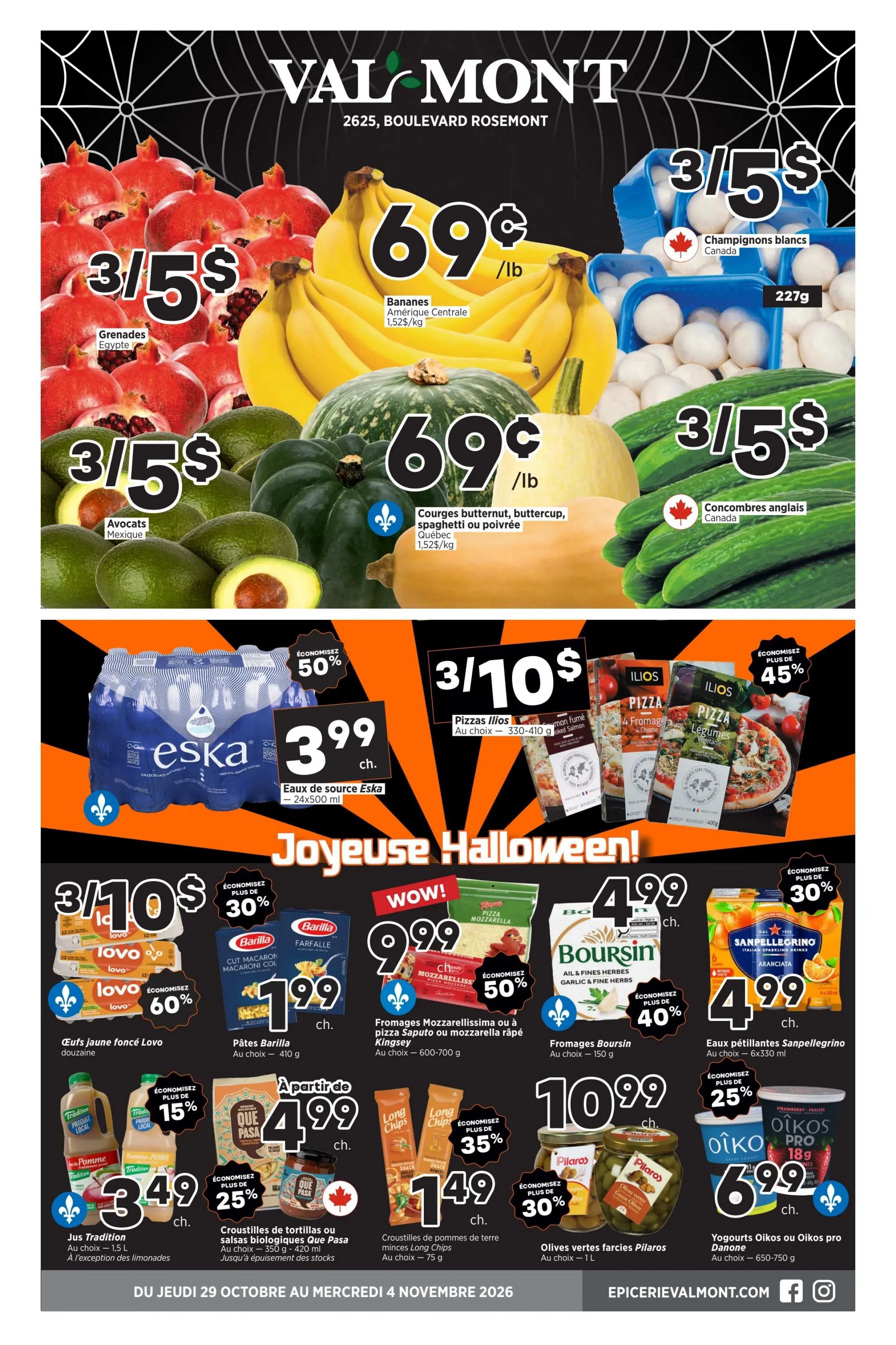 Val-Mont Flyer October 29 to November 4