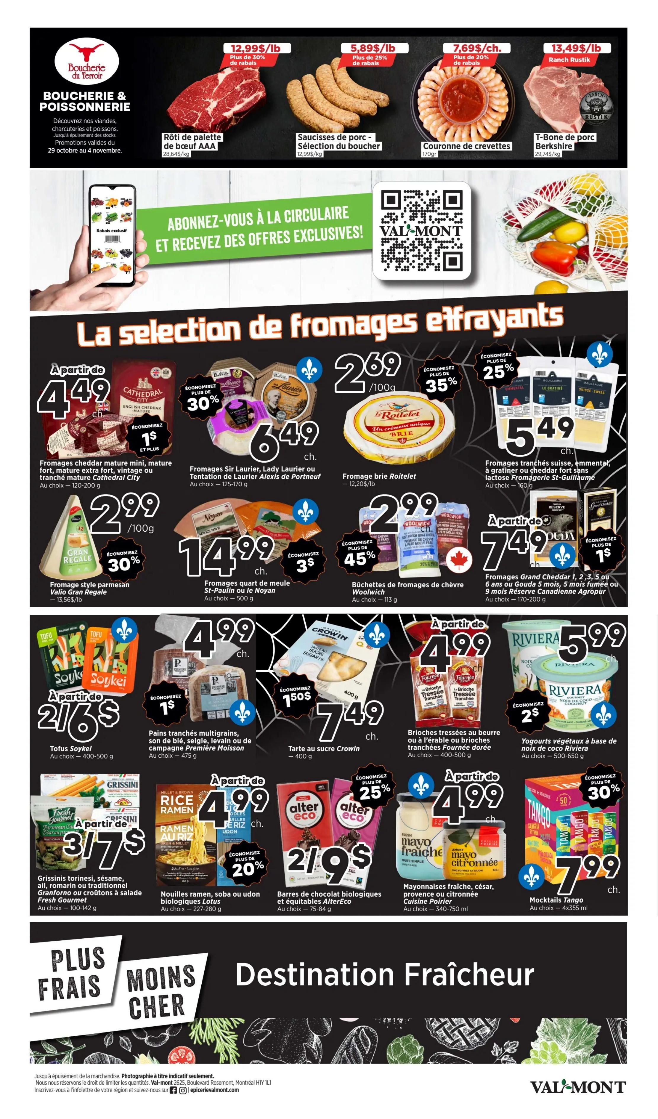 Val-Mont Flyer October 29 to November 4