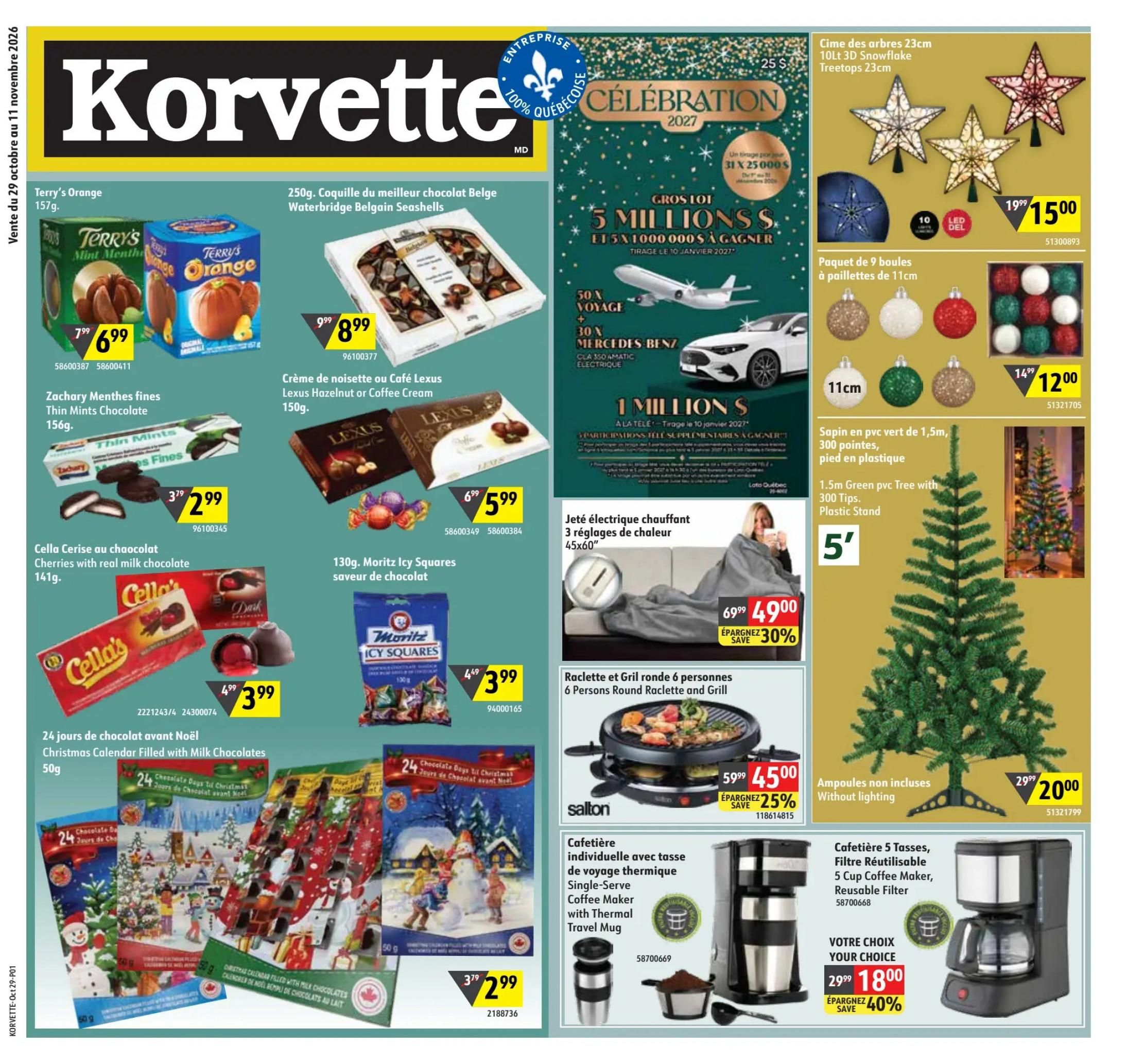 Korvette Flyer October 29 to November 11