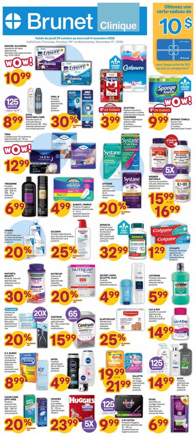 Brunet Clinique Flyer October 29 to November 4