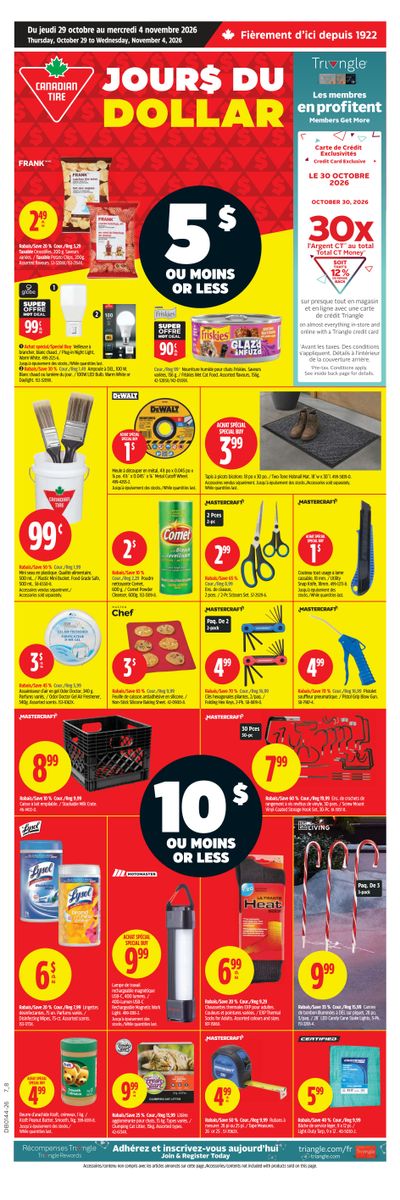 Canadian Tire (QC) Flyer October 29 to November 4