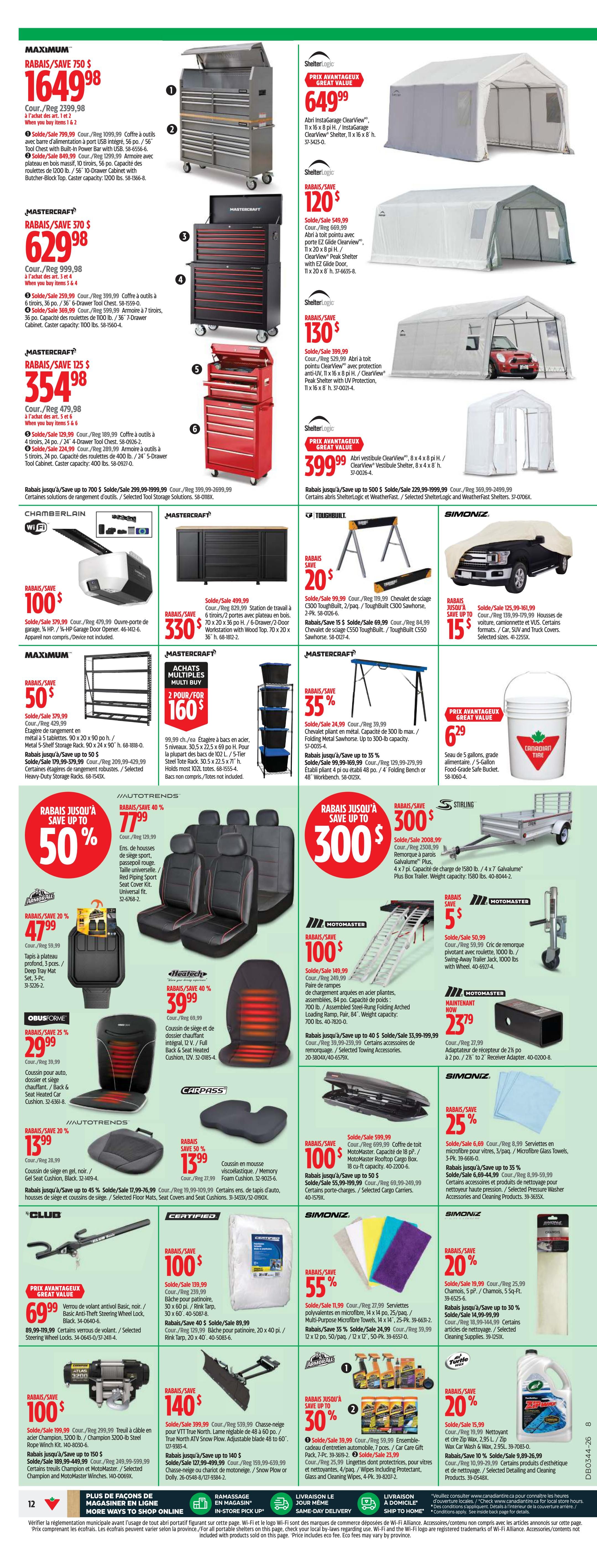Canadian Tire (QC) Flyer October 29 to November 4