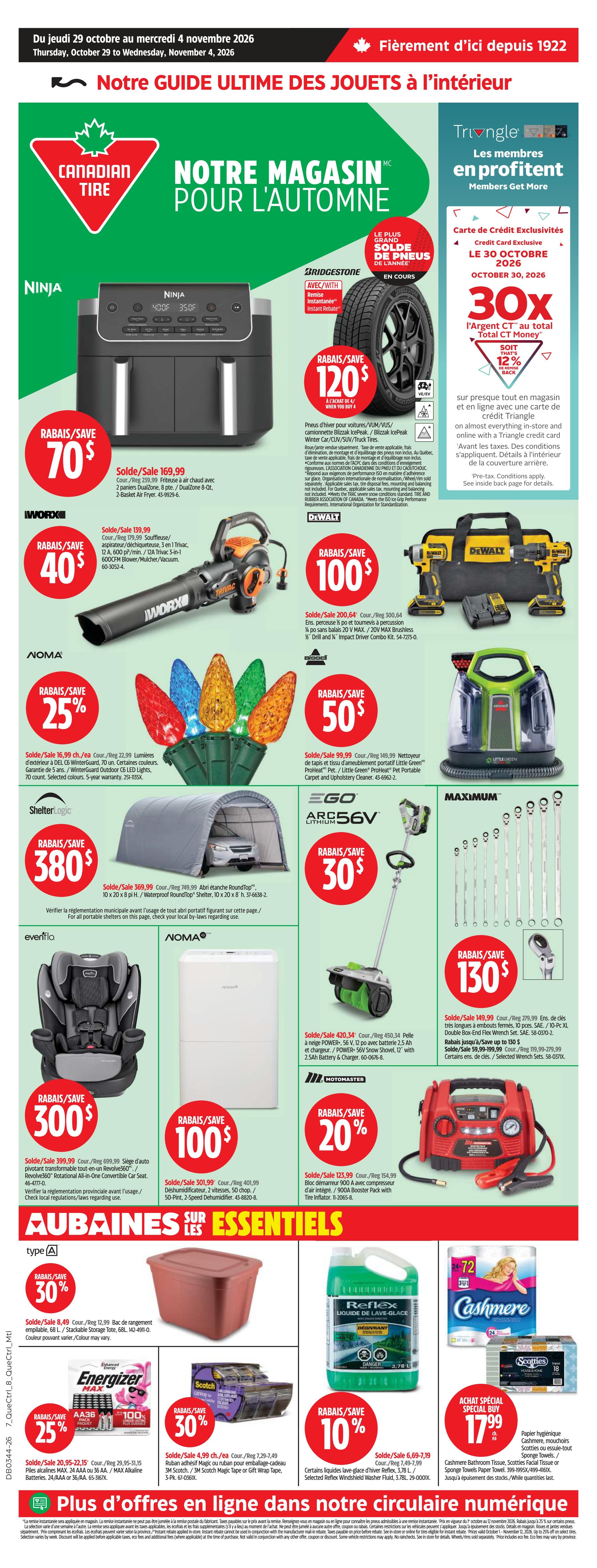 Canadian Tire (QC) Flyer October 29 to November 4