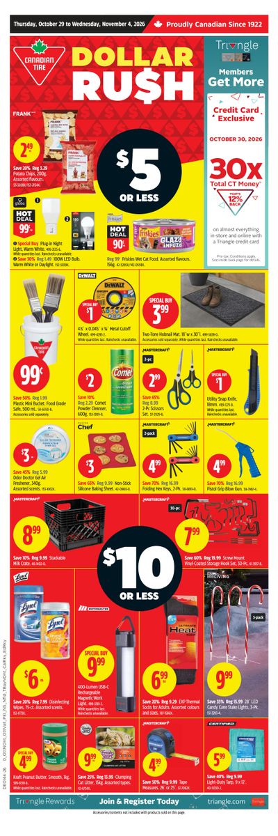Canadian Tire (Atlantic) Flyer October 29 to November 4