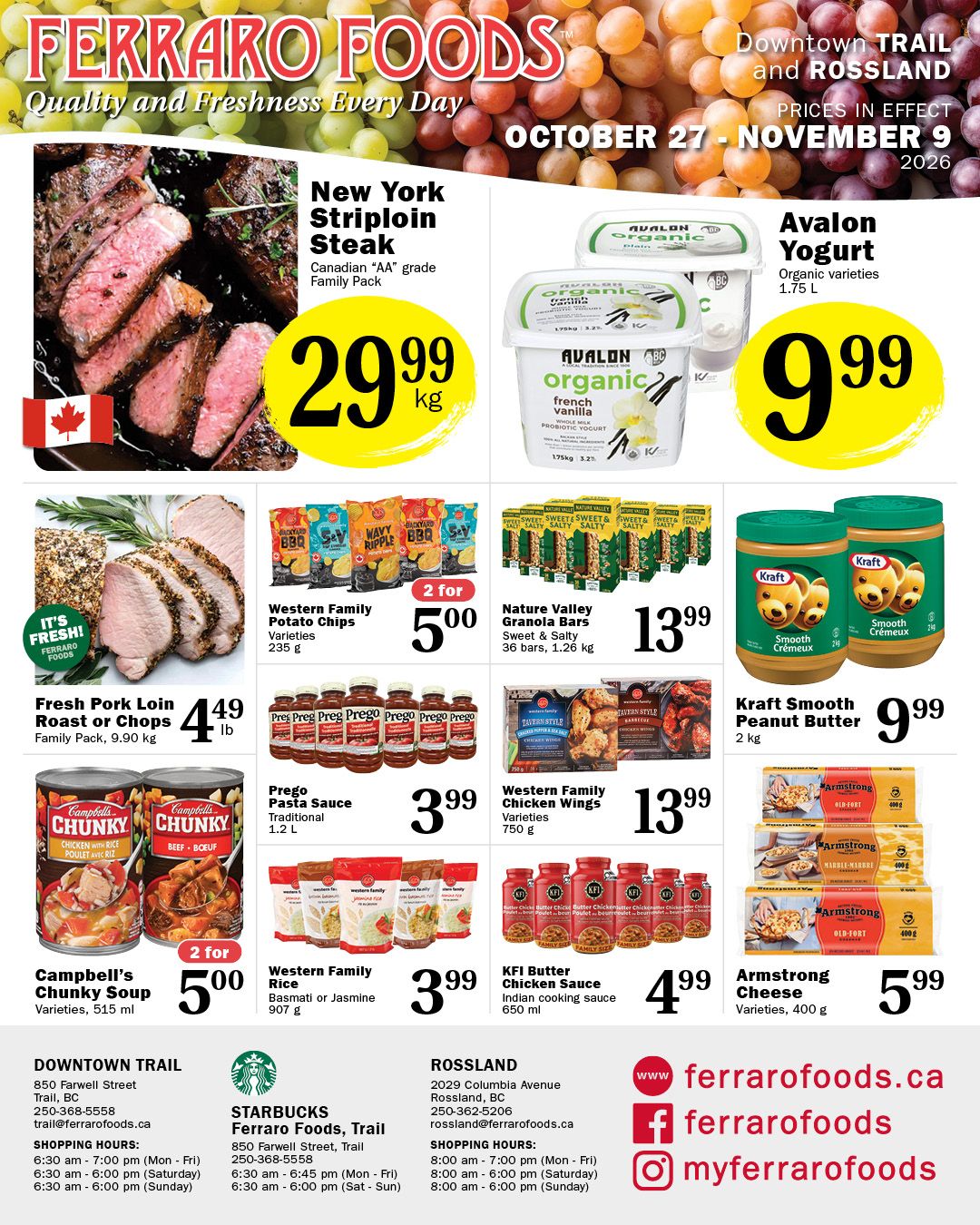 Ferraro Foods Bi-Weekly Flyer October 27 to November 9