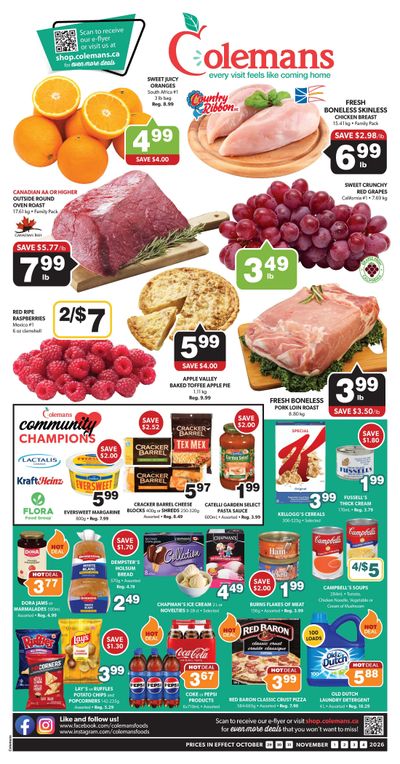 Coleman's Flyer October 29 to November 4