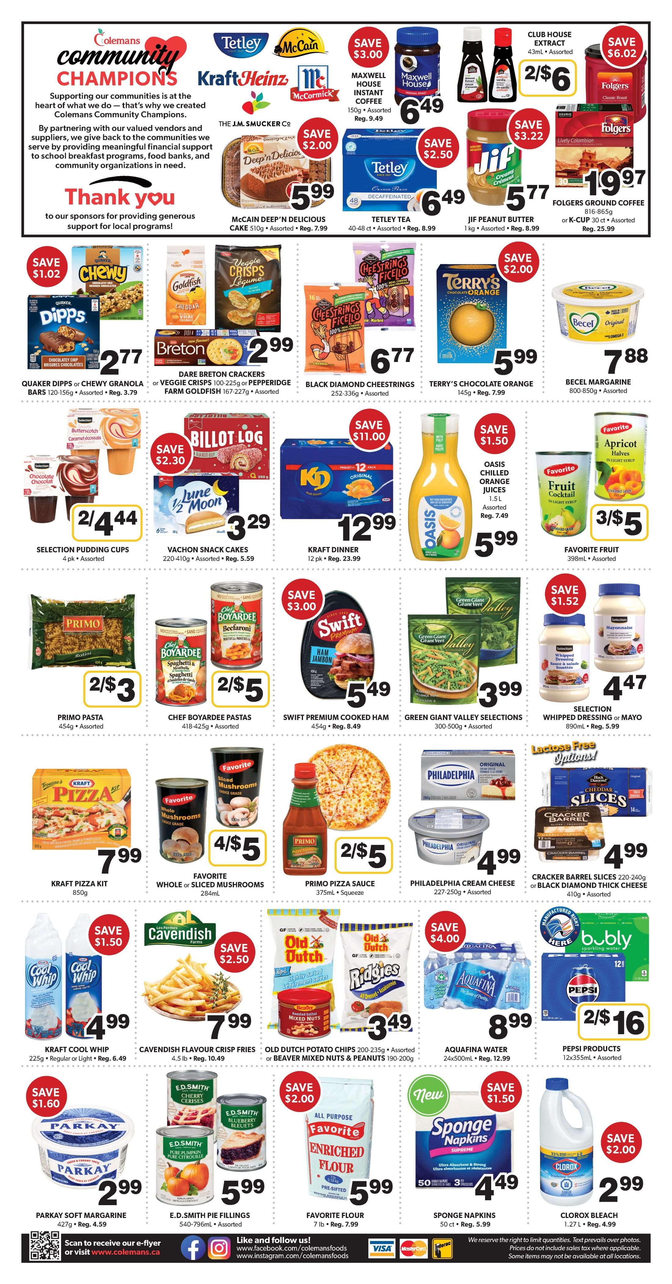 Coleman's Flyer October 29 to November 4