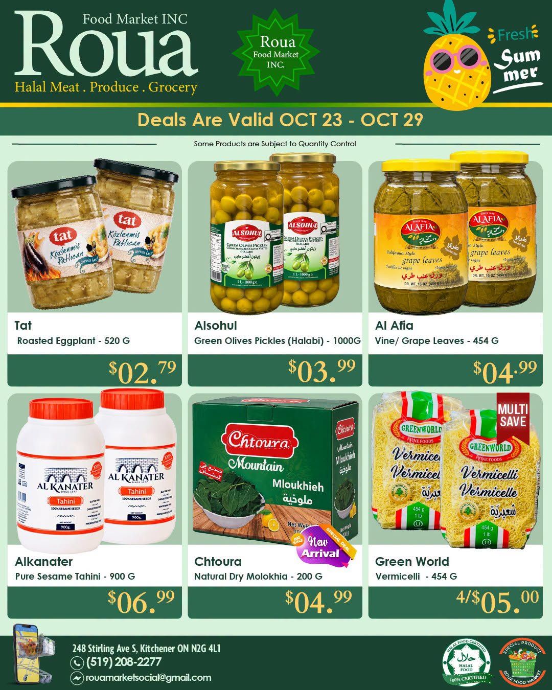Roua Food Market Flyer October 23 to 29