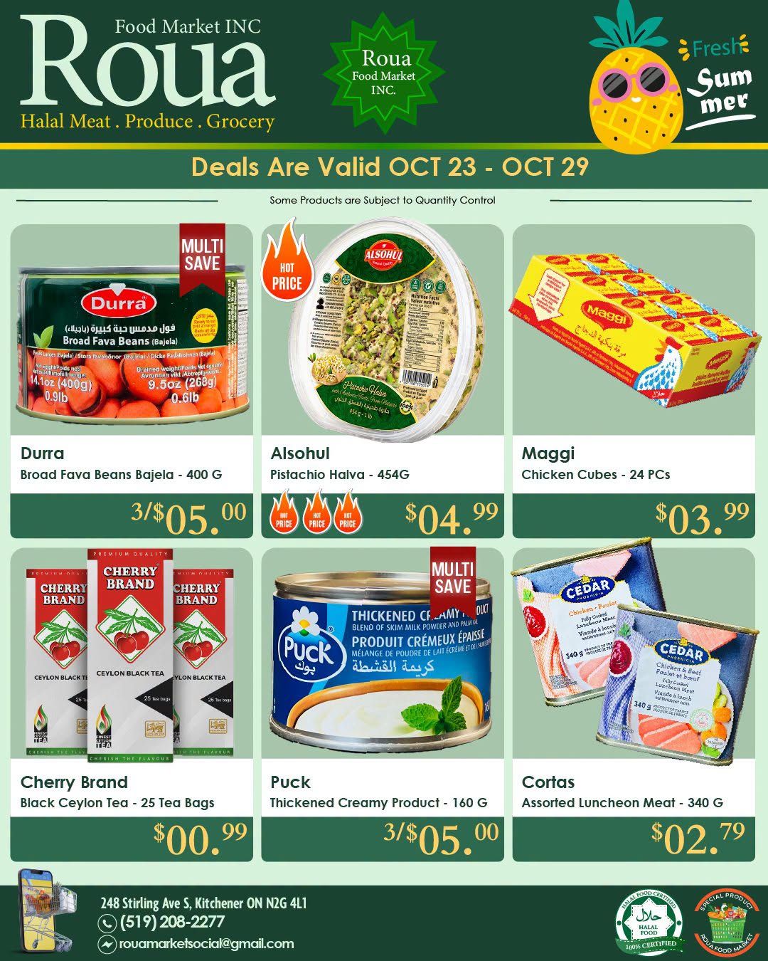 Roua Food Market Flyer October 23 to 29