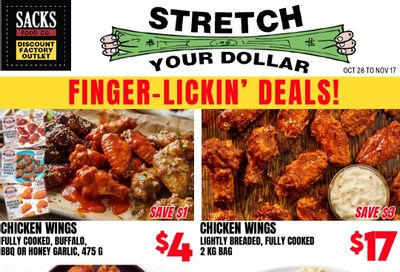 Sacks Food Co. Flyer October 28 to November 17