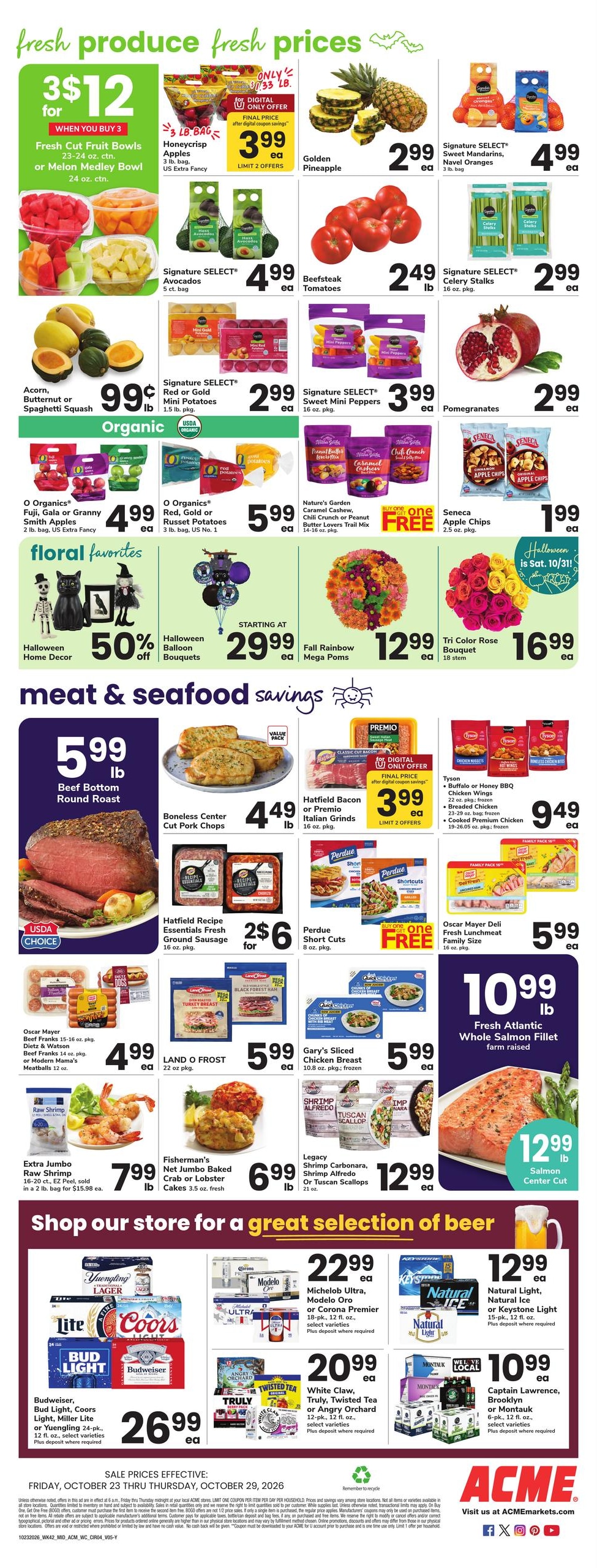 Acme Markets (Clintondale Area, NY) Weekly Ad October 23 - 29, 2026