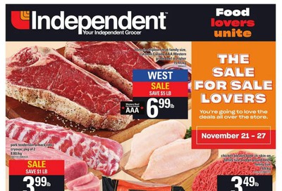 Independent Grocer (West) Flyer November 21 to 27