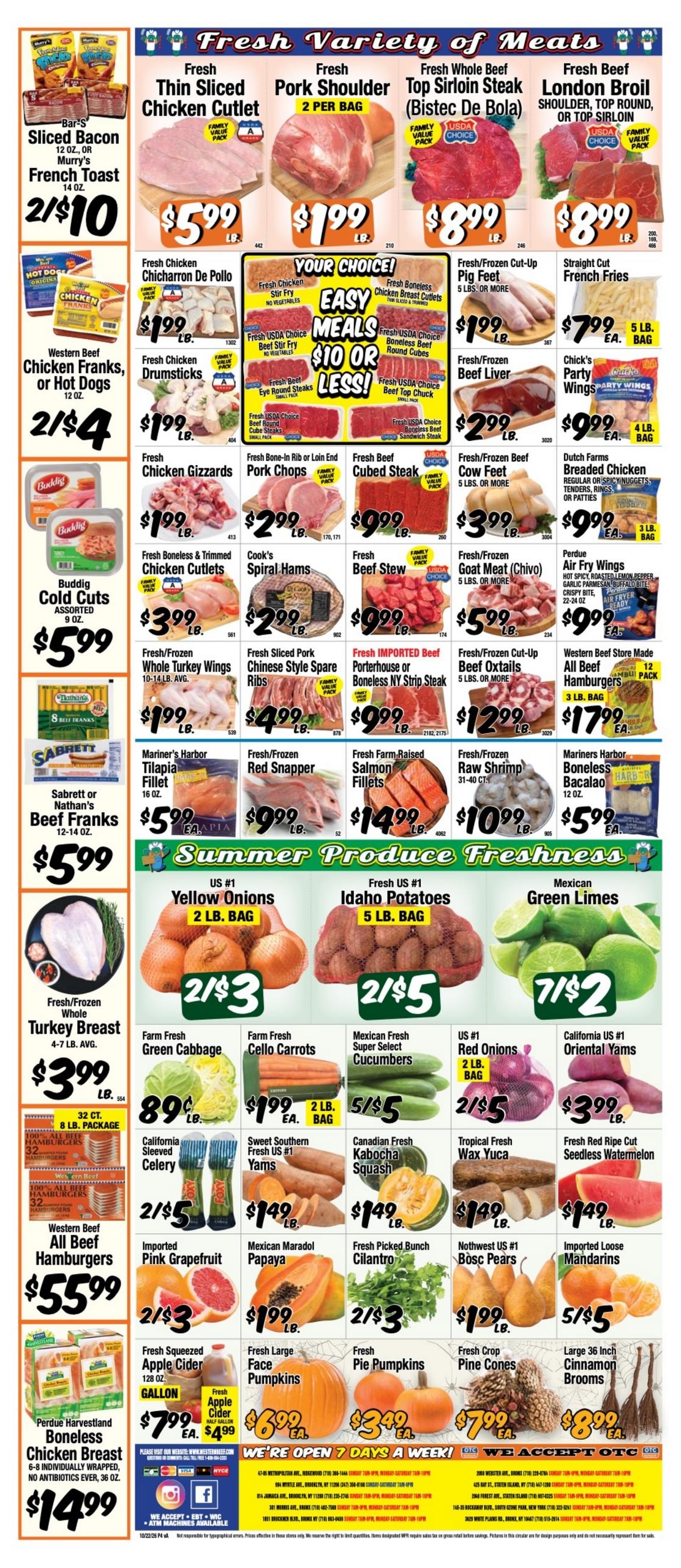 Western Beef Weekly Ad October 22 - 28, 2026
