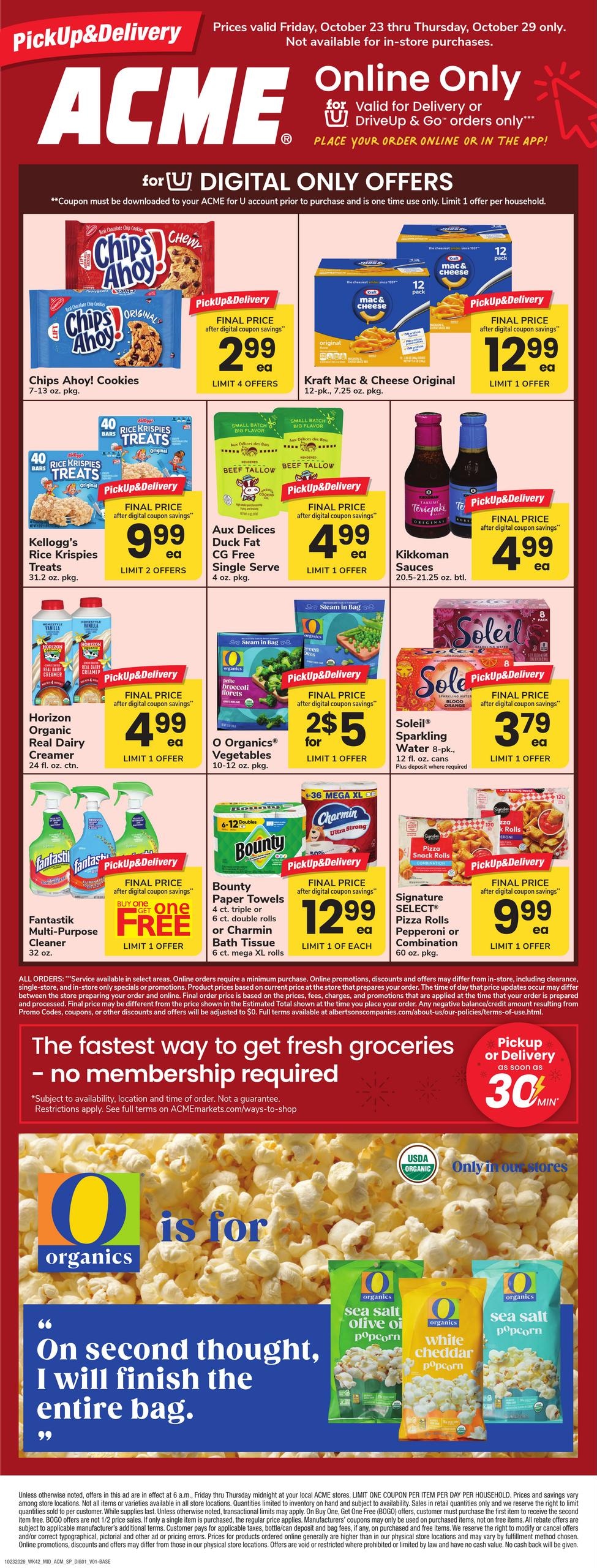 Acme Markets (Audubon Area, NJ) Bonus Online Savings Weekly Ad October 23 - 29, 2026