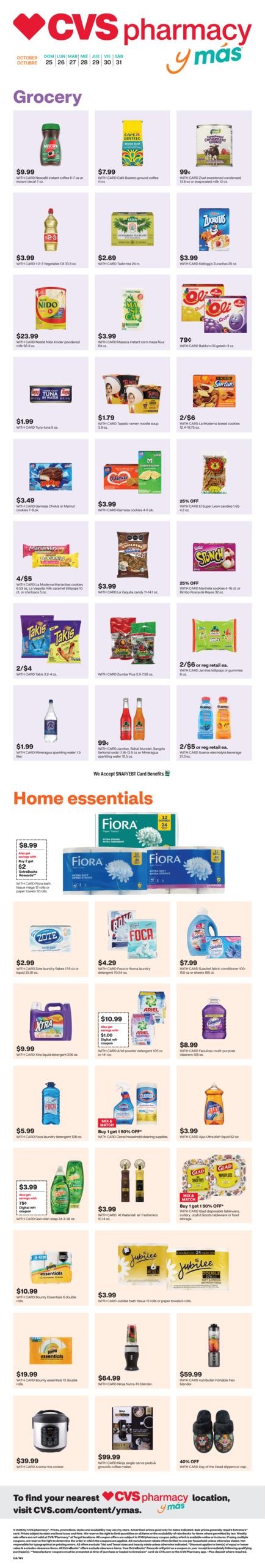 CVS Pharmacy (Alhambra Area, CA) y más Weekly Ad October 25 - 31, 2026