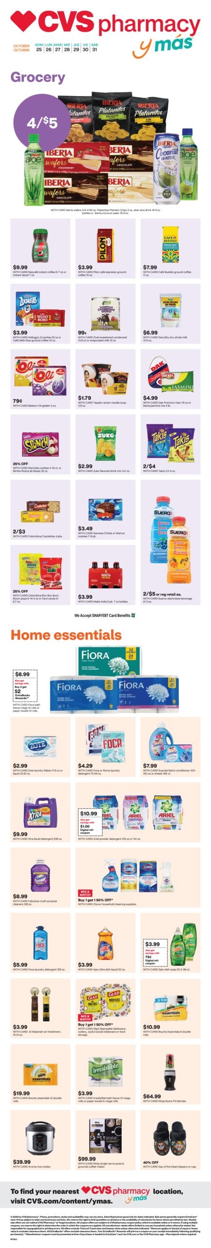 CVS Pharmacy (Bridgeport Area, CT) y más Weekly Ad October 25 - 31, 2026
