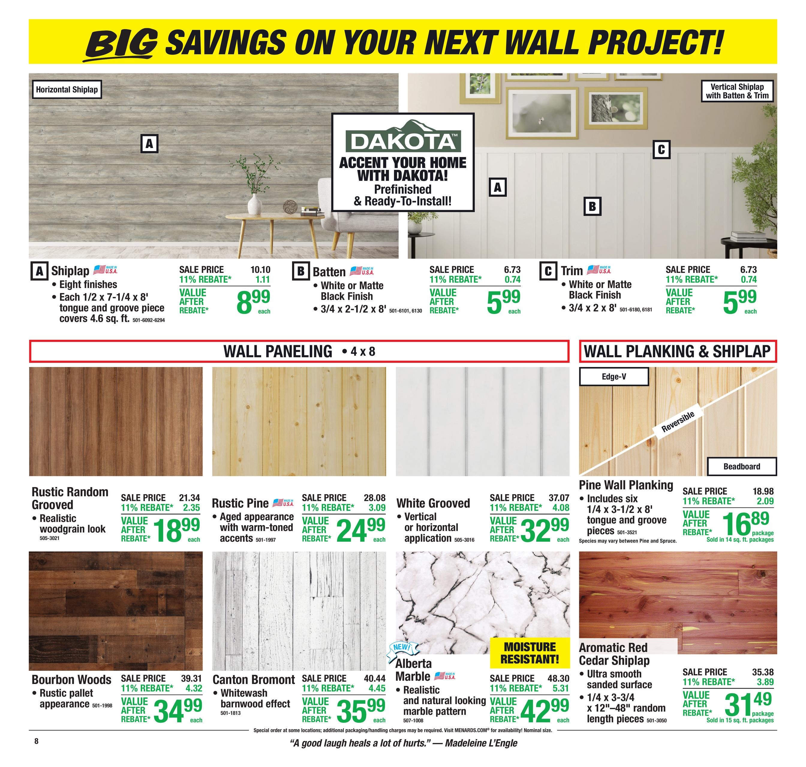 Menards (Alger-Sterling Area, MI) 11% Rebate Sale Weekly Ad October 21 - November 1, 2026