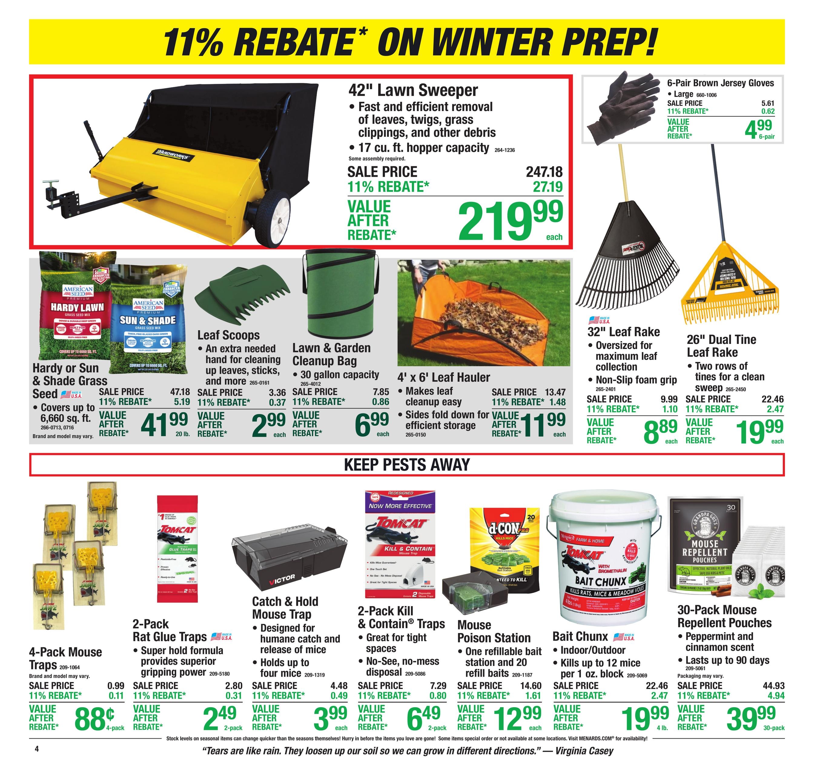 Menards (Alger-Sterling Area, MI) 11% Rebate Sale Weekly Ad October 21 - November 1, 2026