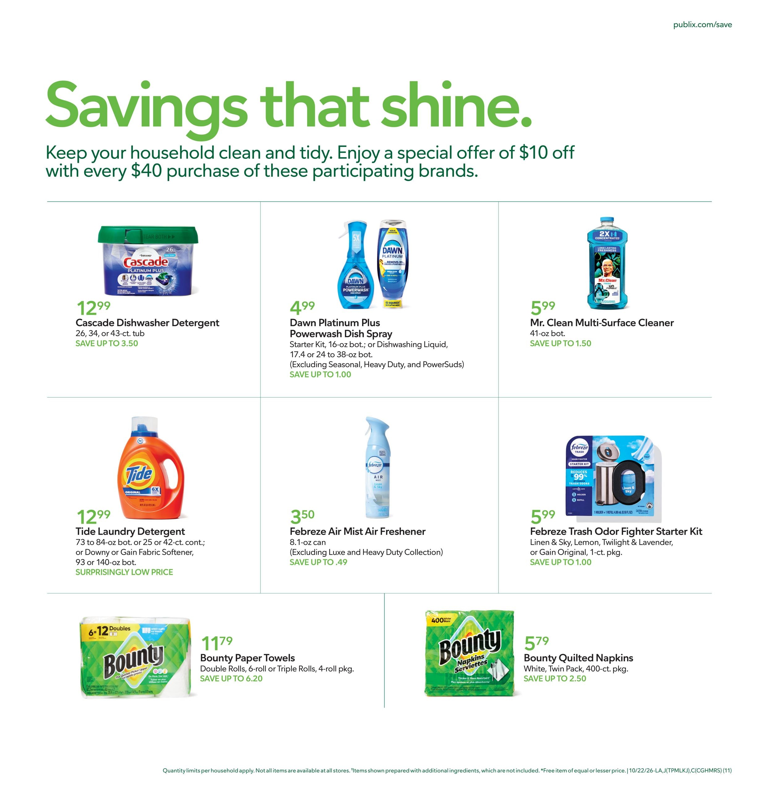 Publix (Flagler Beach Area, FL) Weekly Ad October 22 - 28, 2026