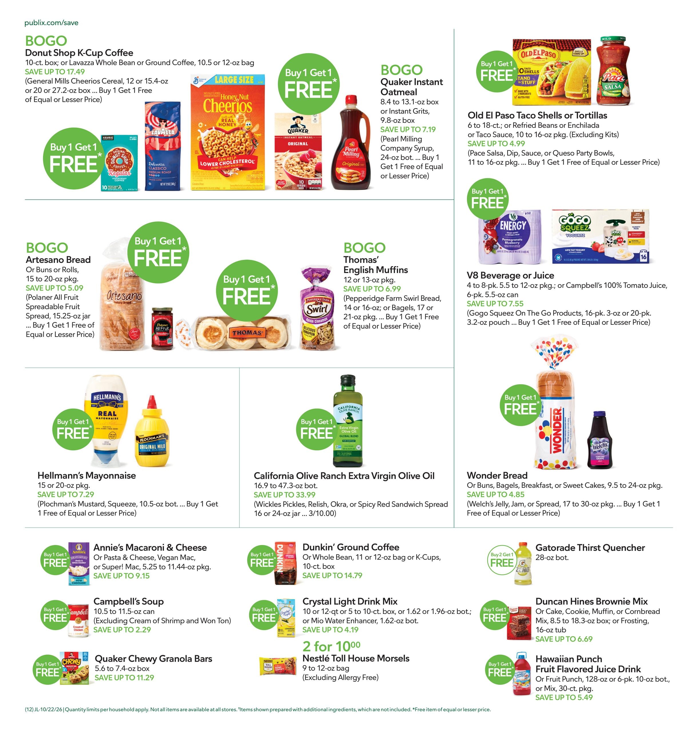 Publix (Flagler Beach Area, FL) Weekly Ad October 22 - 28, 2026