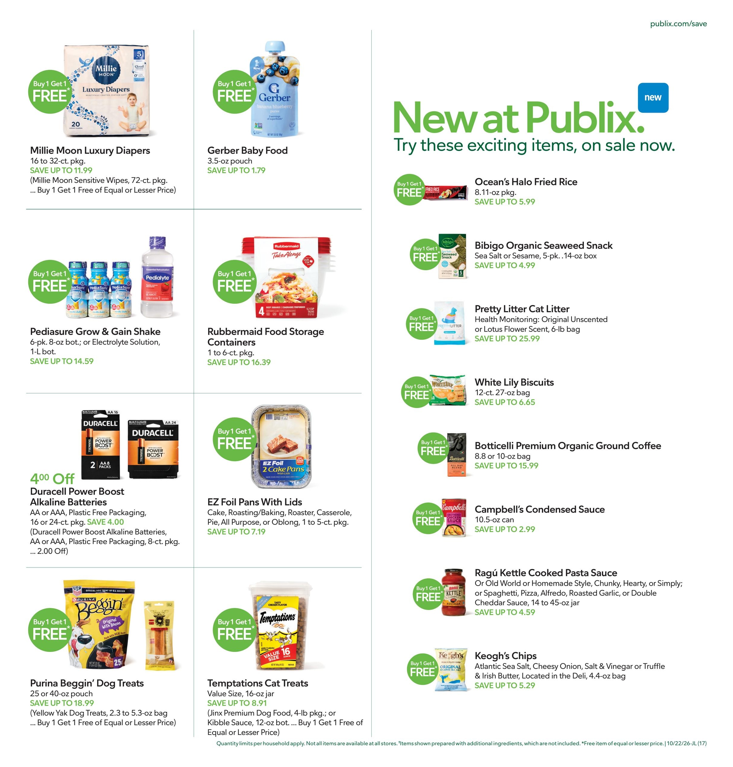 Publix (Flagler Beach Area, FL) Weekly Ad October 22 - 28, 2026