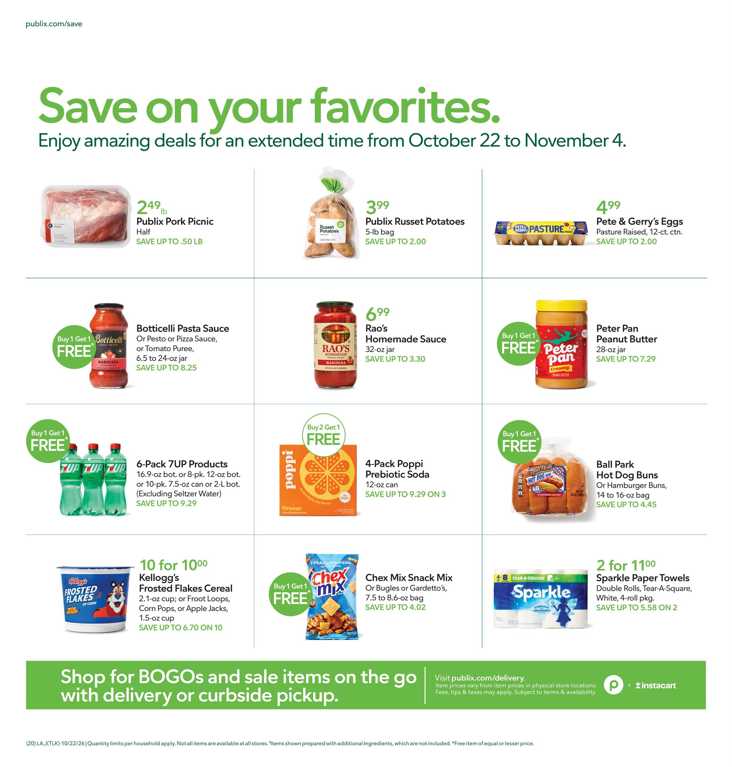 Publix (Flagler Beach Area, FL) Weekly Ad October 22 - 28, 2026