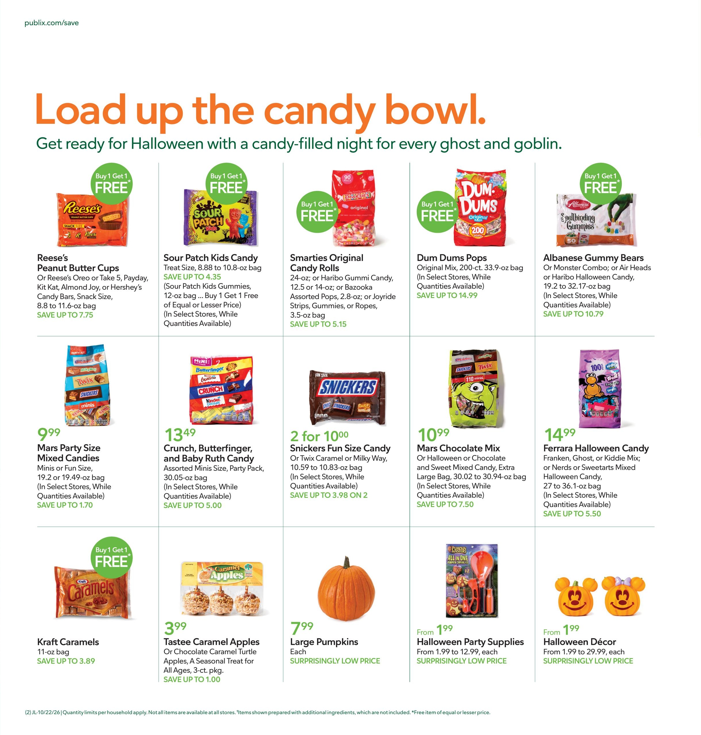 Publix (Flagler Beach Area, FL) Weekly Ad October 22 - 28, 2026