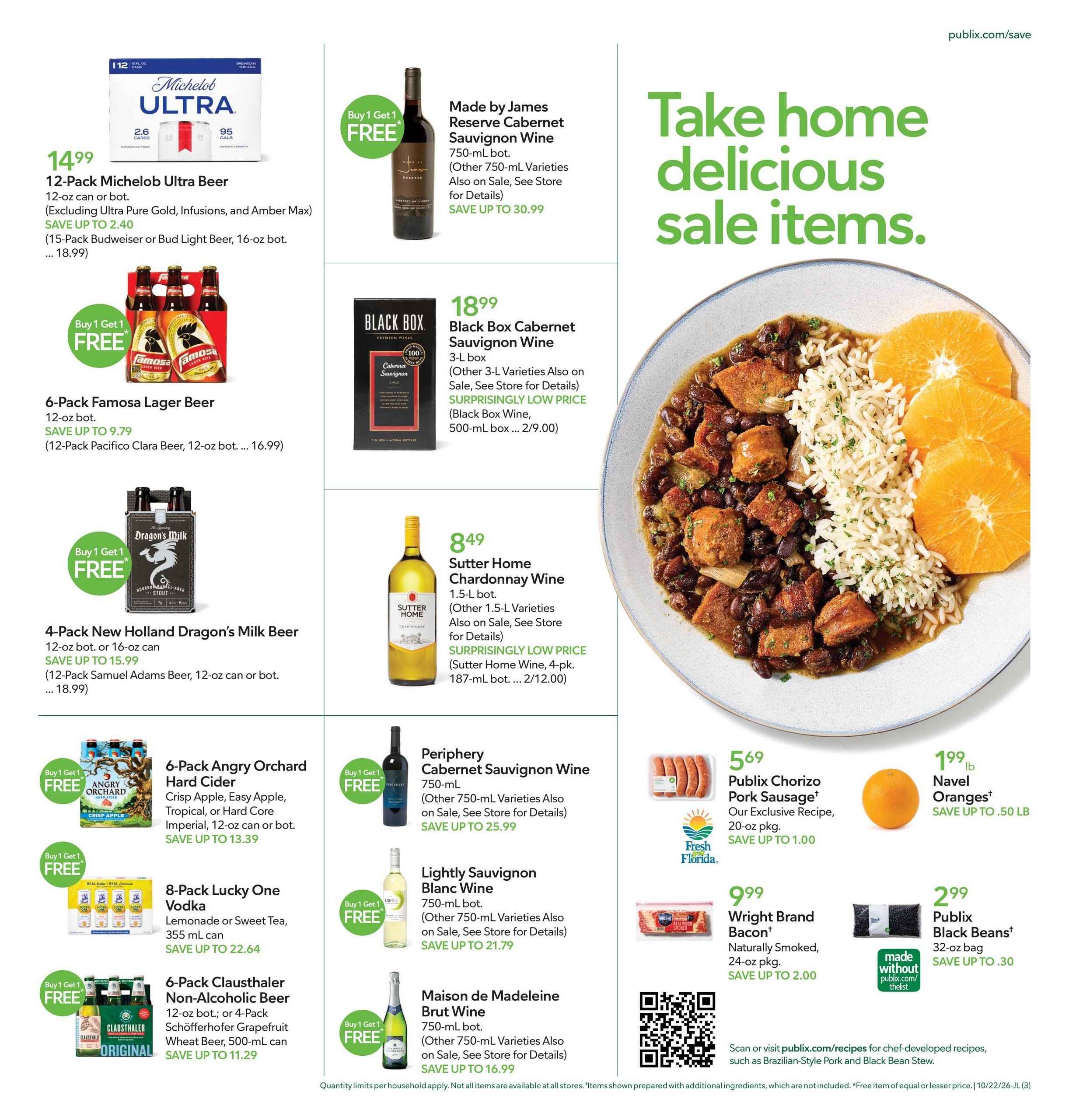 Publix (Flagler Beach Area, FL) Weekly Ad October 22 - 28, 2026