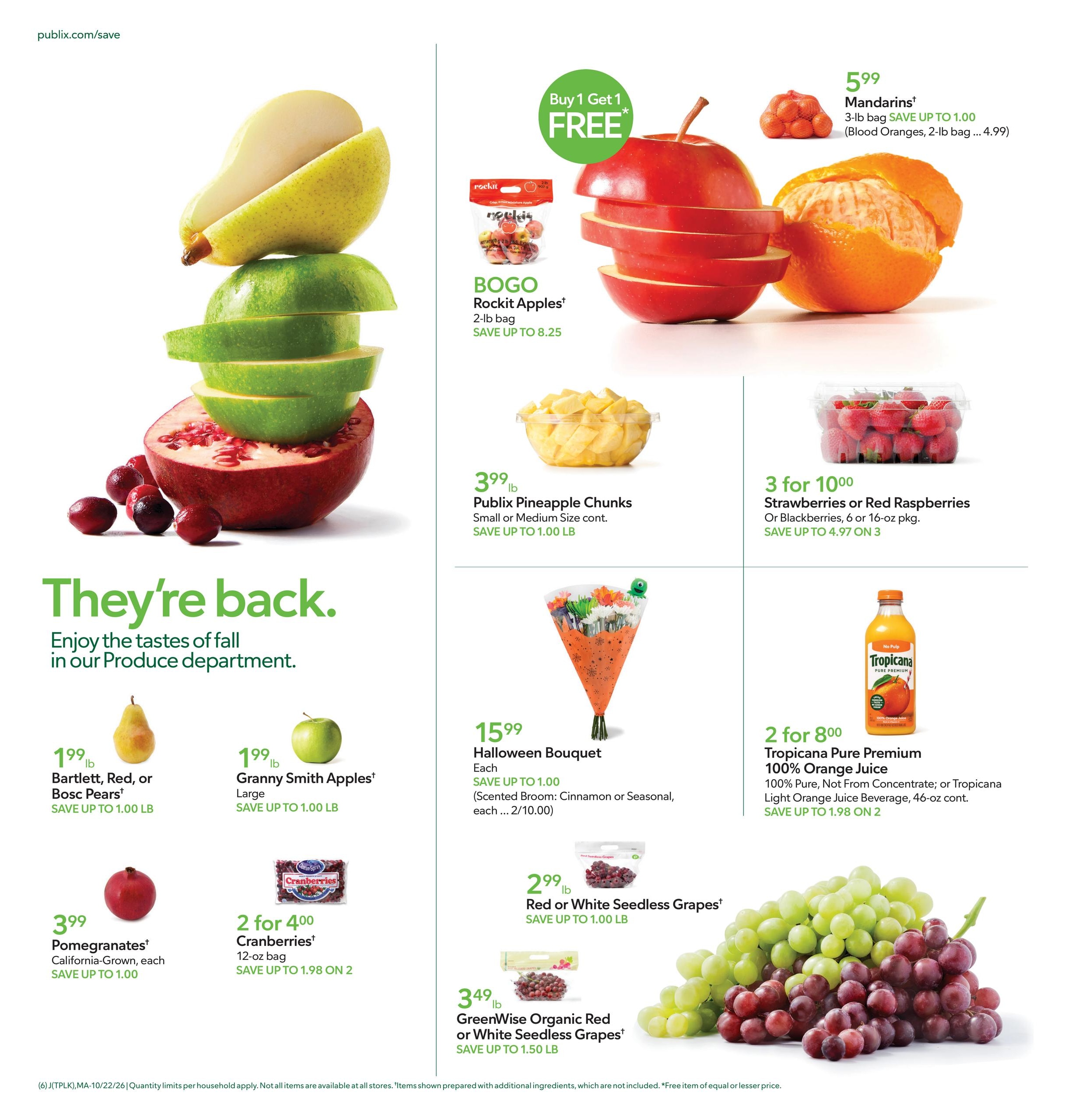 Publix (Flagler Beach Area, FL) Weekly Ad October 22 - 28, 2026