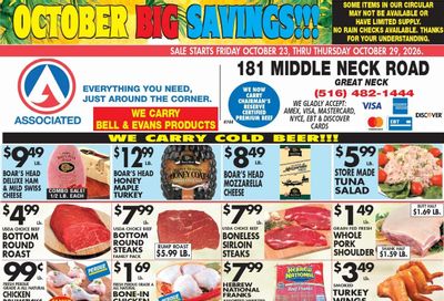 Associated Supermarkets (Great Neck Area, NY) Weekly Ad October 23 - 29, 2026