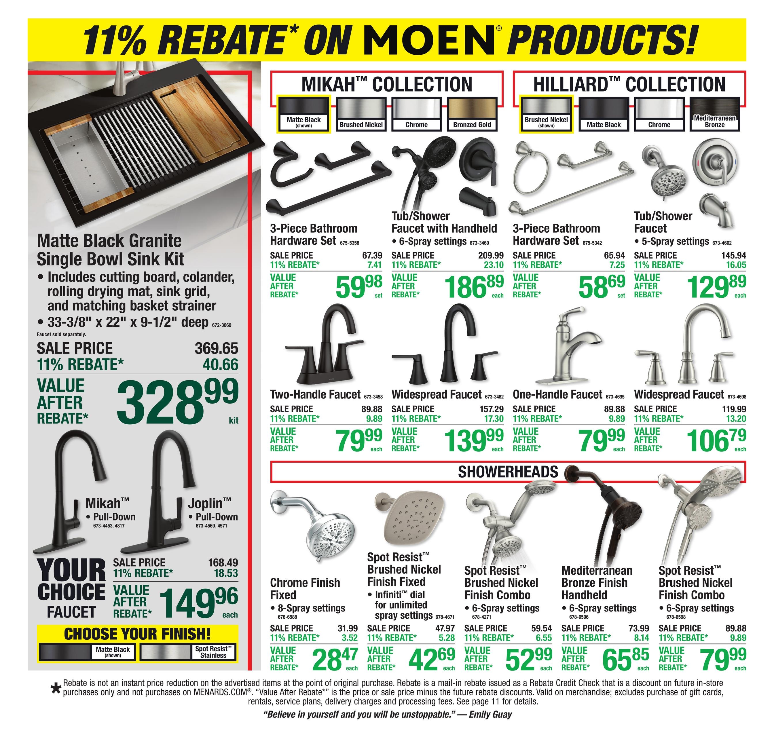 Menards (Blissfield Area, OH) 11% Rebate Sale Weekly Ad October 22 - November 1, 2026
