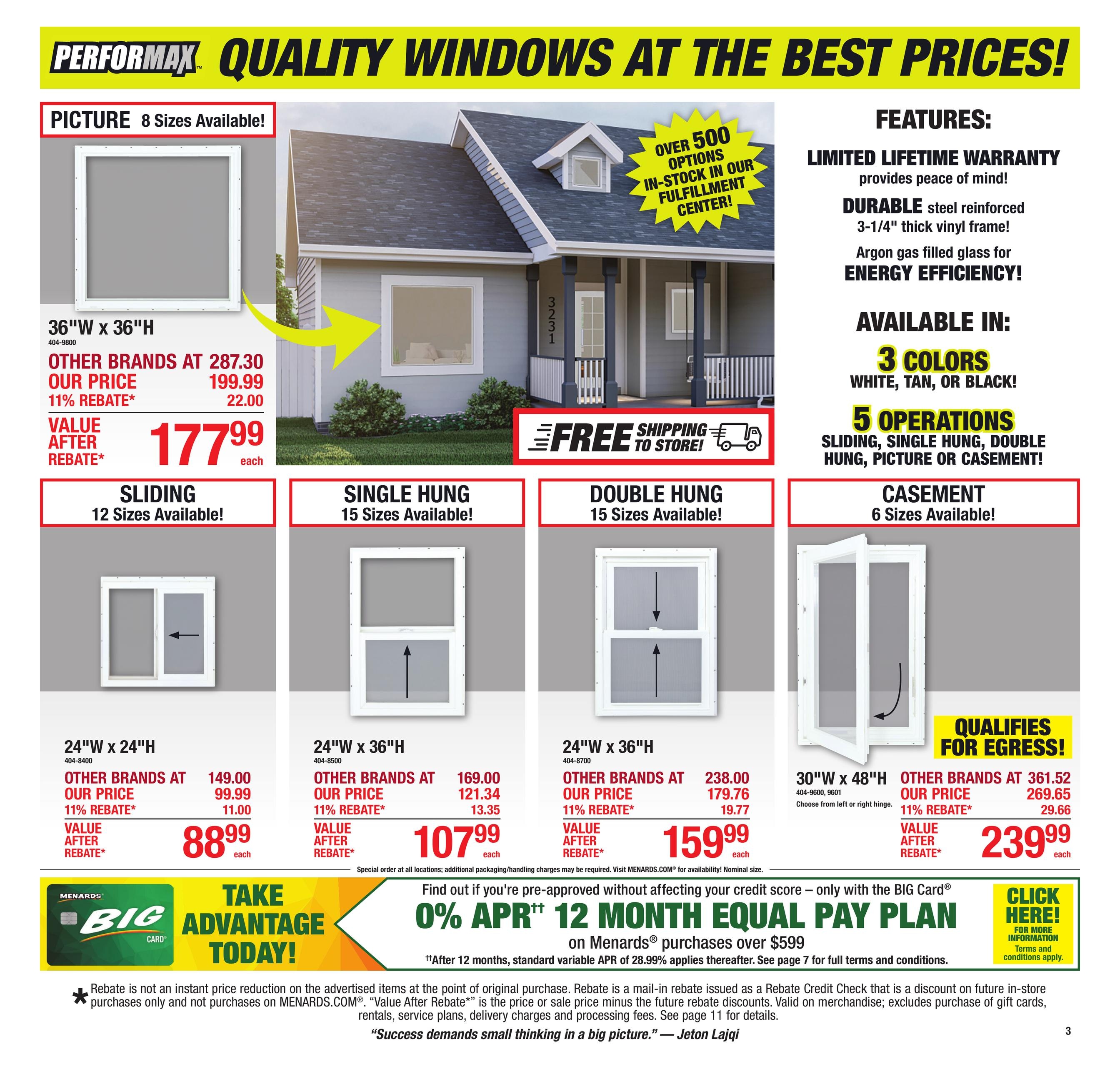 Menards (Blissfield Area, OH) 11% Rebate Sale Weekly Ad October 22 - November 1, 2026
