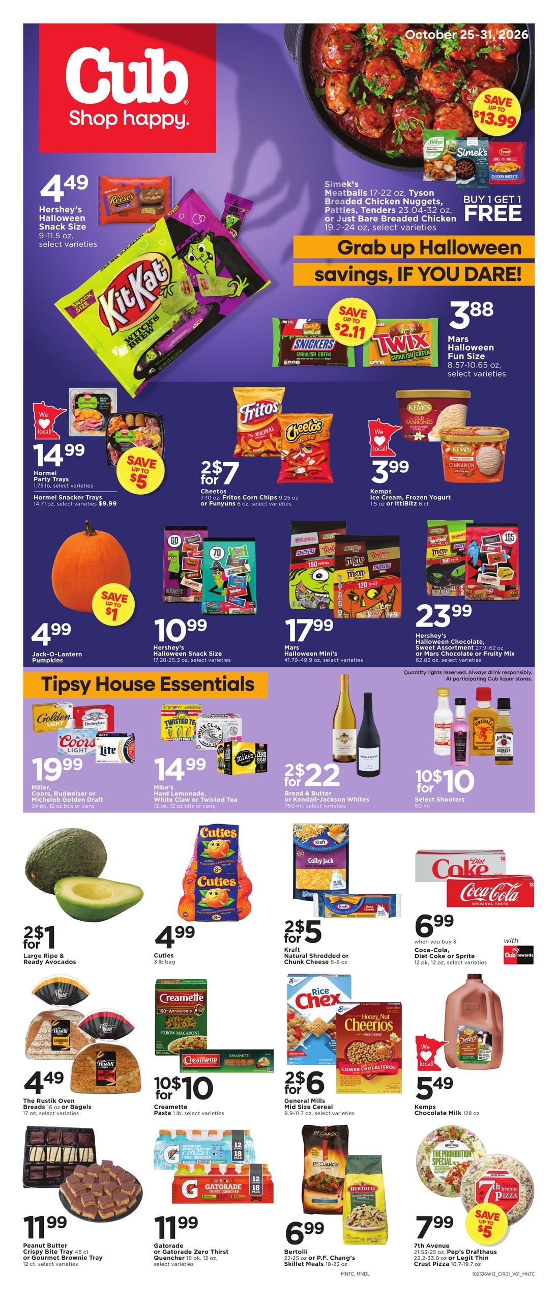 Cub Foods (Alexandria Area, MN) Weekly Savings Weekly Ad October 25 - 31, 2026