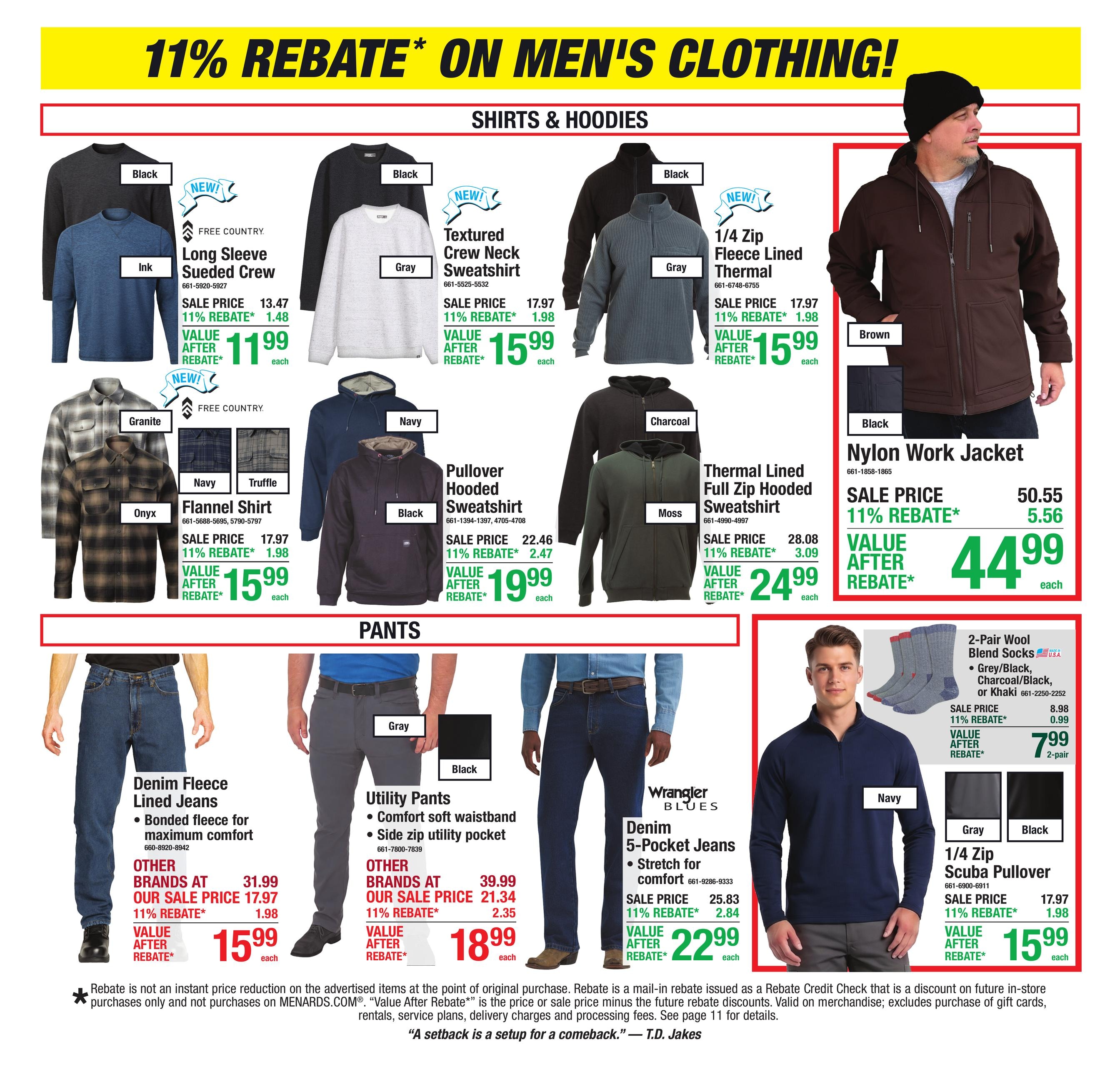 Menards (Butterfield Area, MN) 11% Rebate Sale Weekly Ad October 22 - November 1, 2026