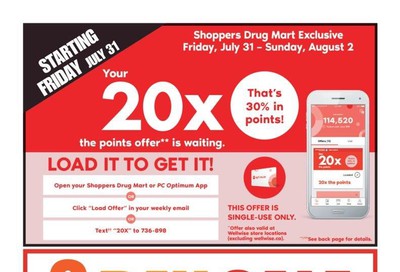 Shoppers Drug Mart (ON) Flyer August 1 to 7