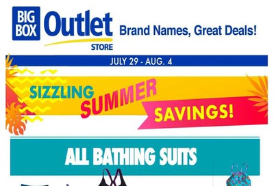 Big Box Outlet Store Flyer July 29 to August 4