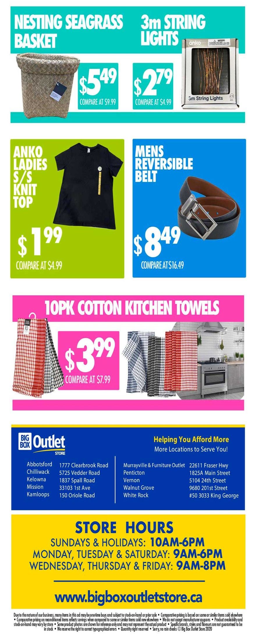 Big Box Outlet Store Flyer July 29 to August 4