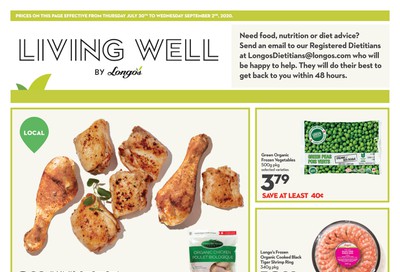 Longo's Living Well Flyer July 30 to September 2
