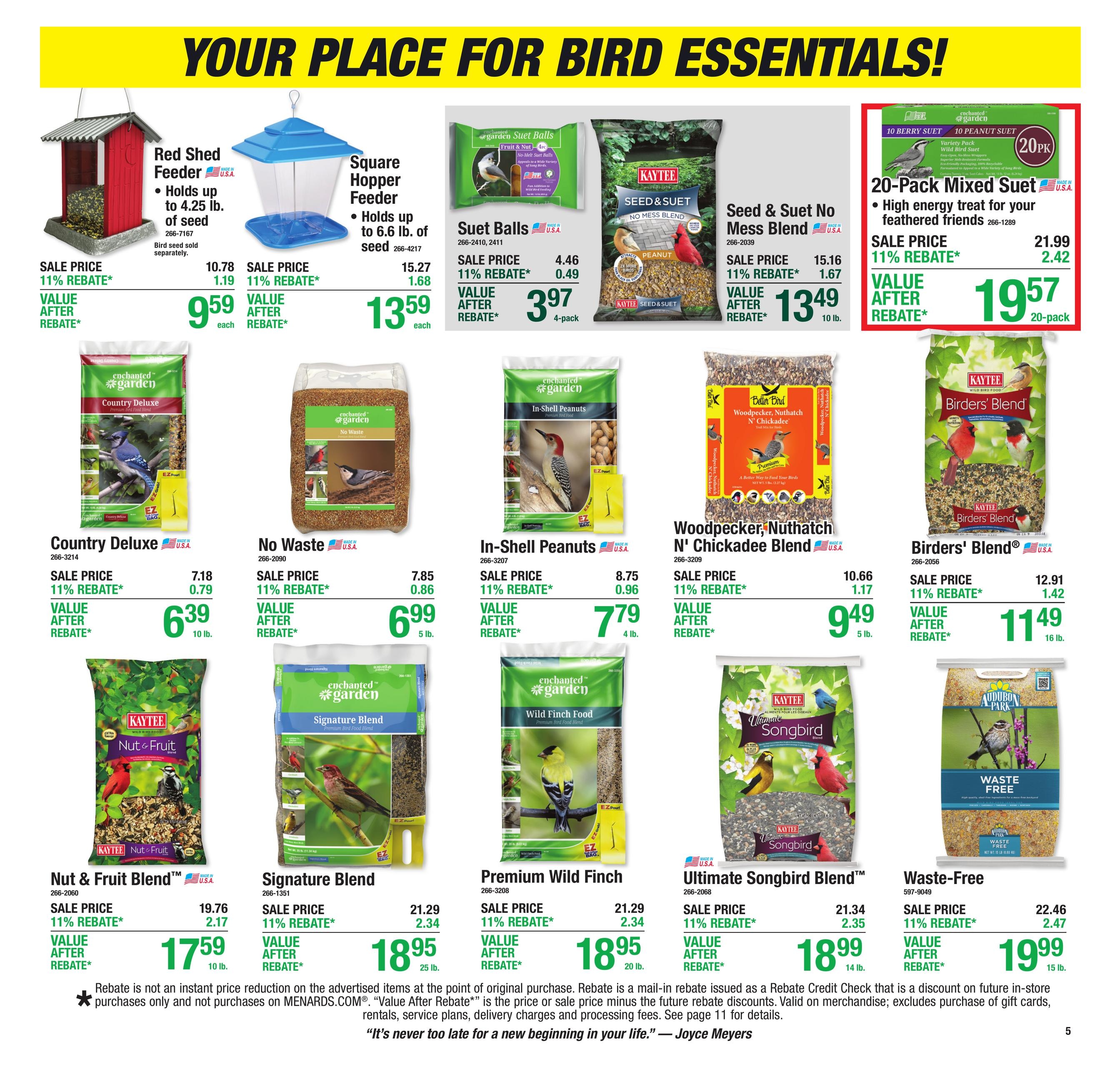 Menards (Chatsworth-Cullom Area, IL) 11% Rebate Sale Weekly Ad October 21 - November 1, 2026