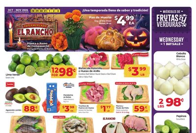El Rancho Supermercado Weekly Ad October 28 - November 3, 2026
