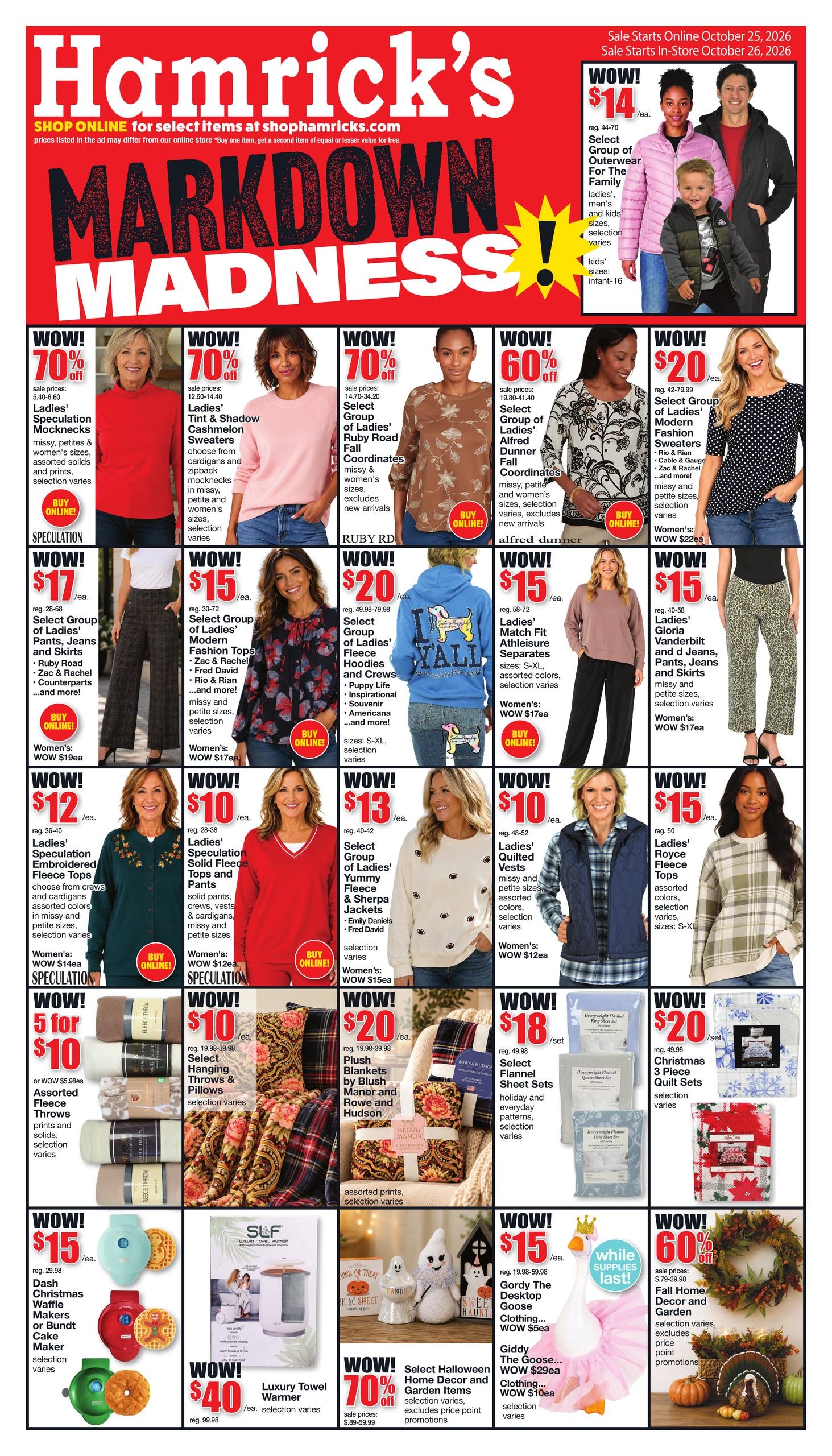 Hamrick's Weekly Ad October 25 - 31, 2026