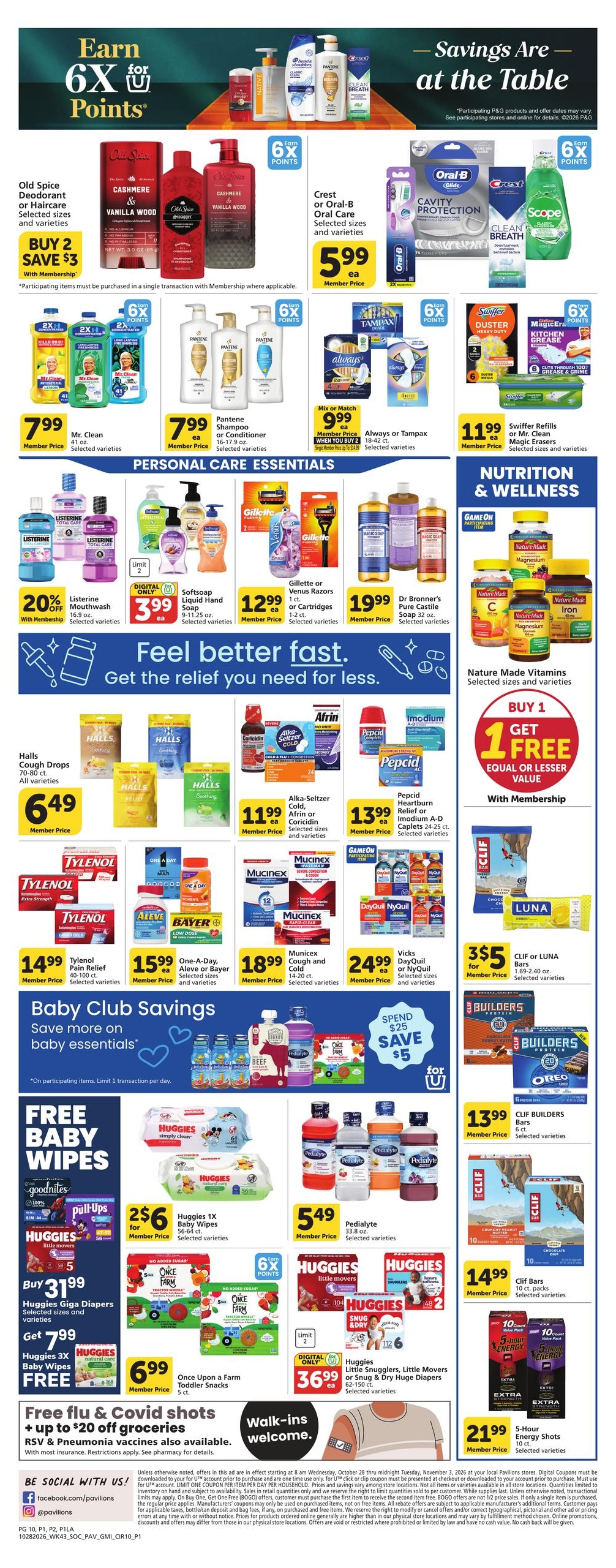 Pavilions (Alhambra Area, CA) Weekly Ad October 28 - November 3, 2026