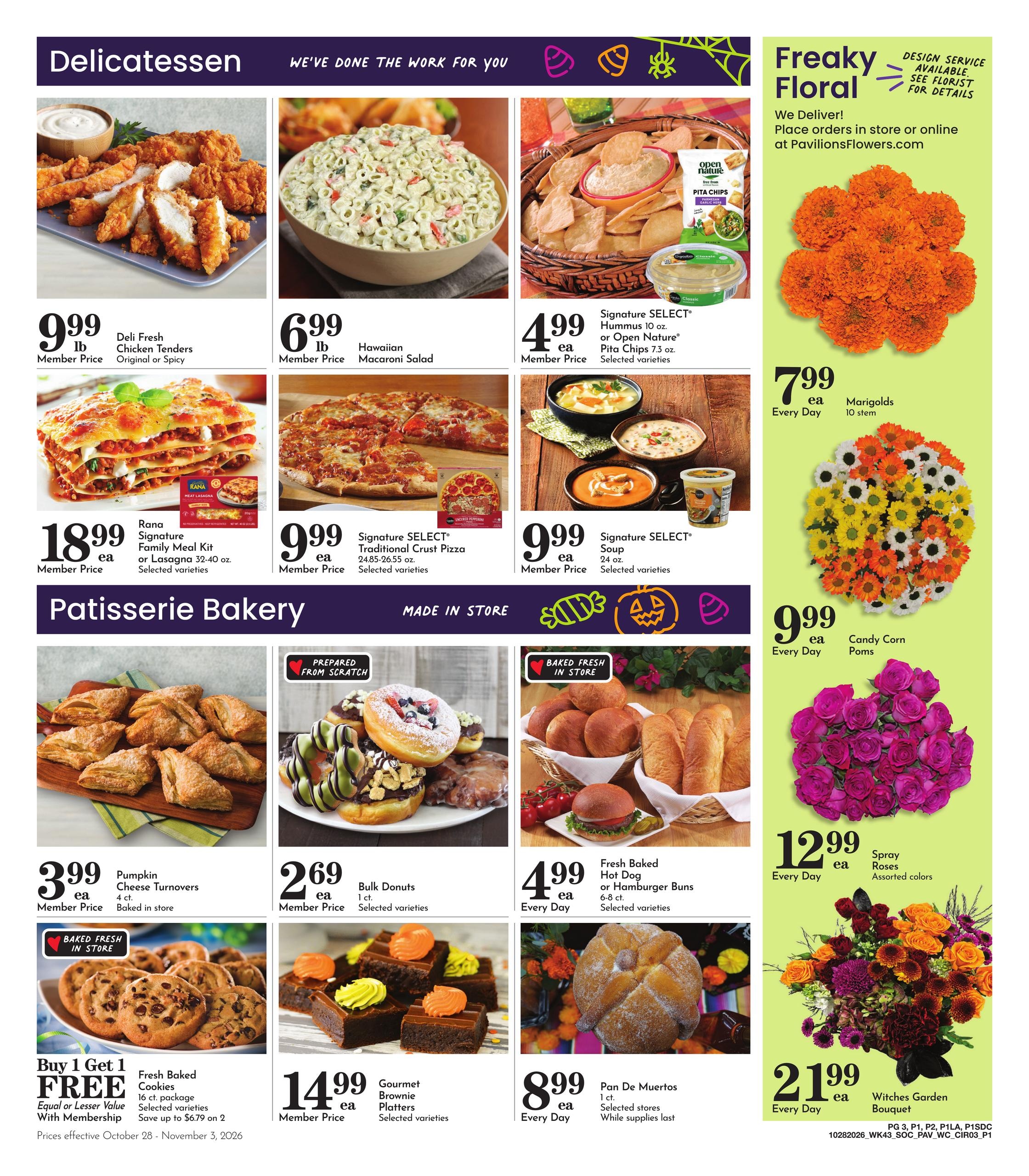 Pavilions (Anaheim Area, CA) Weekly Ad October 28 - November 3, 2026