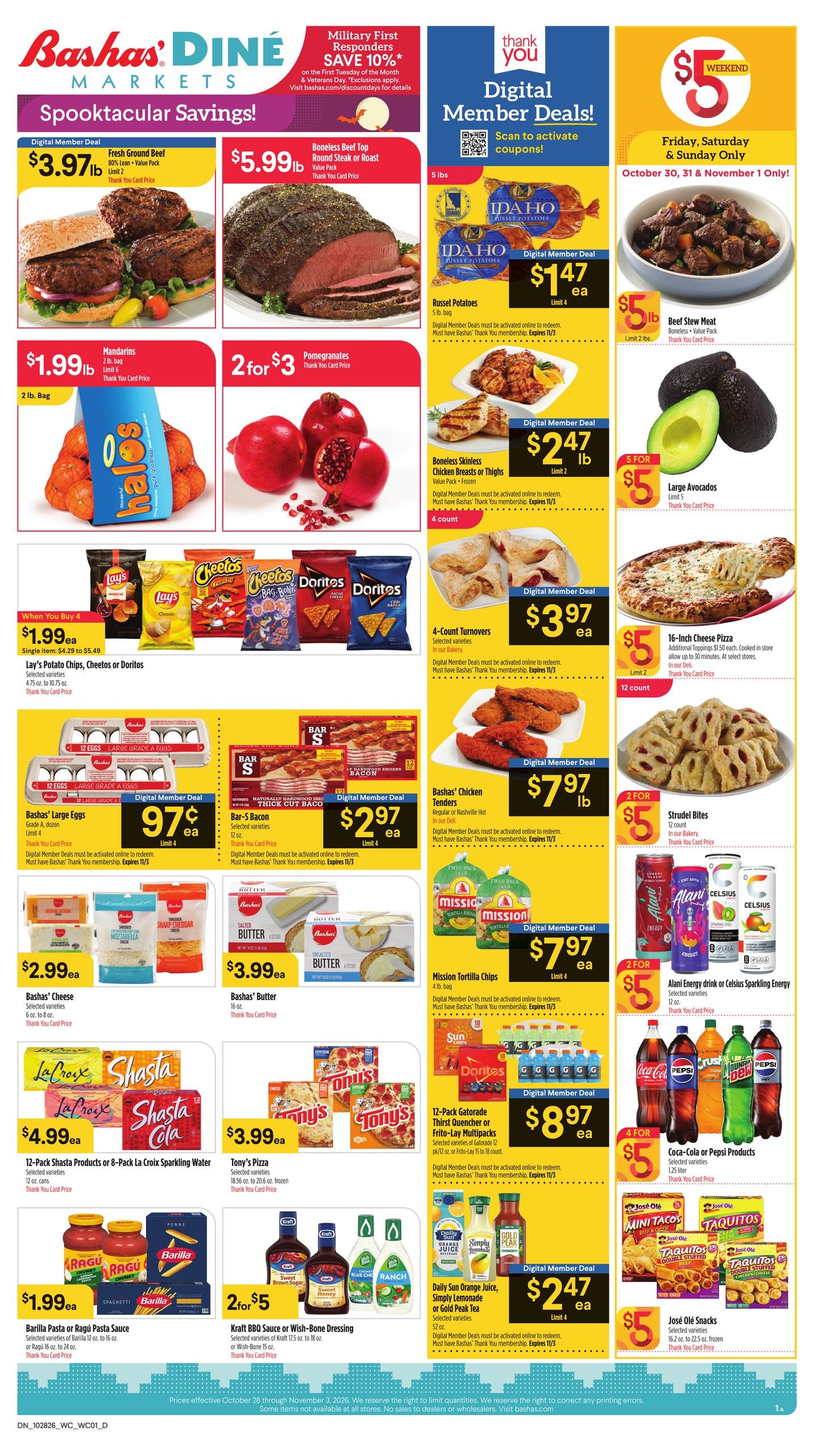Bashas' (Dennehotso Area, AZ) Weekly Ad October 28 - November 3, 2026