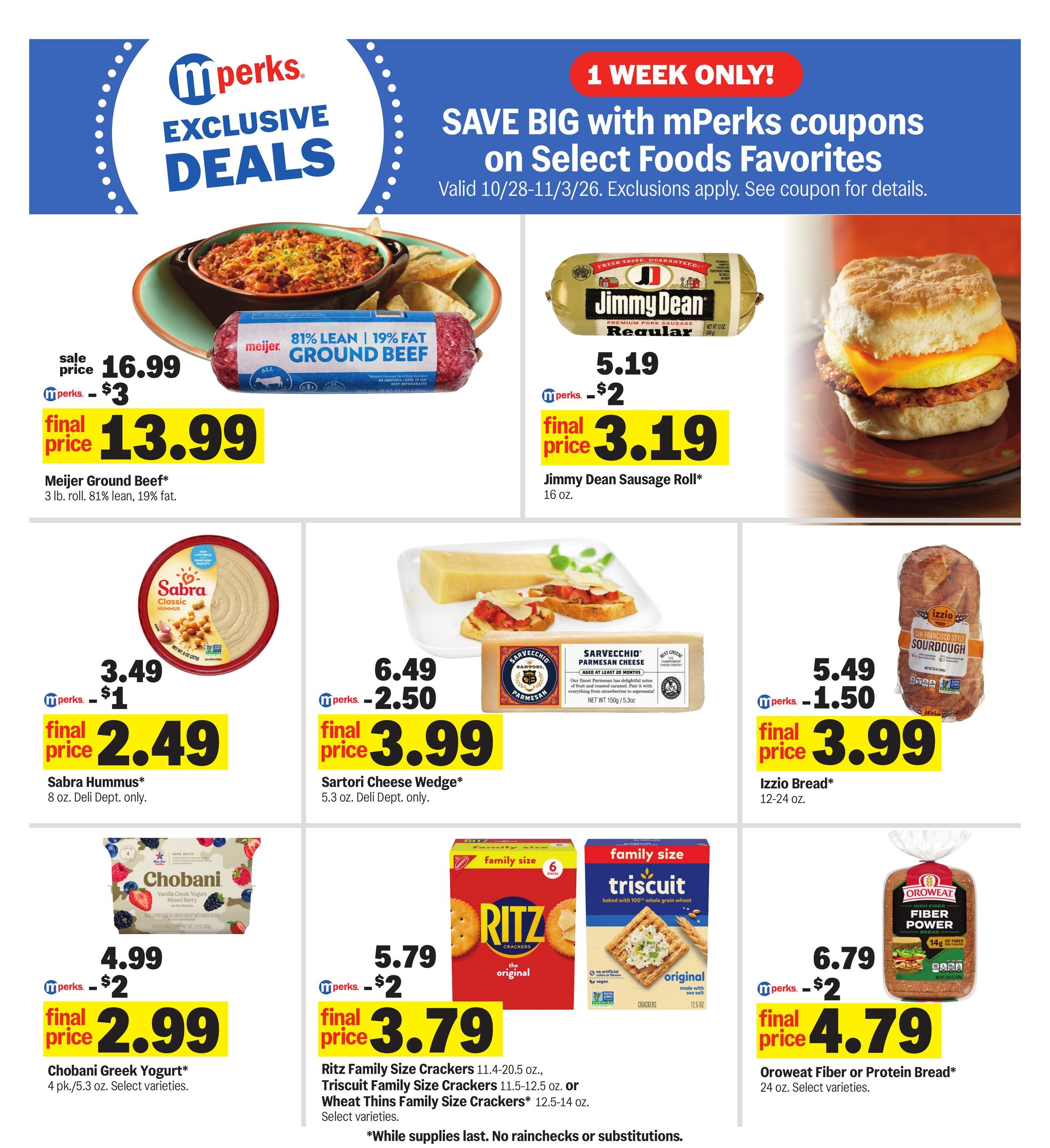 Meijer (Ann Arbor-Croswell Area, MI) Weekly Ad October 28 - November 3, 2026