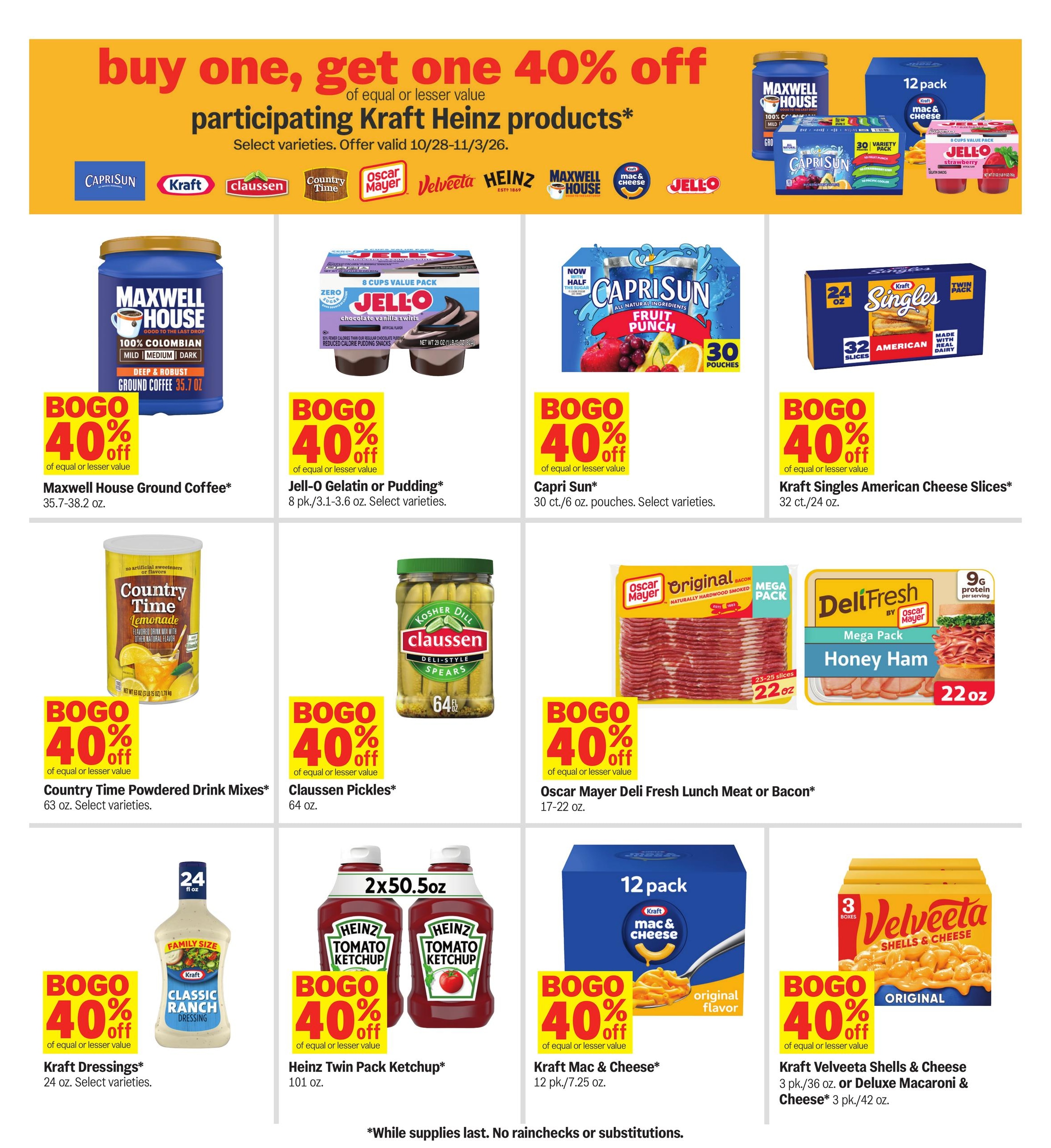 Meijer (Ann Arbor-Croswell Area, MI) Weekly Ad October 28 - November 3, 2026