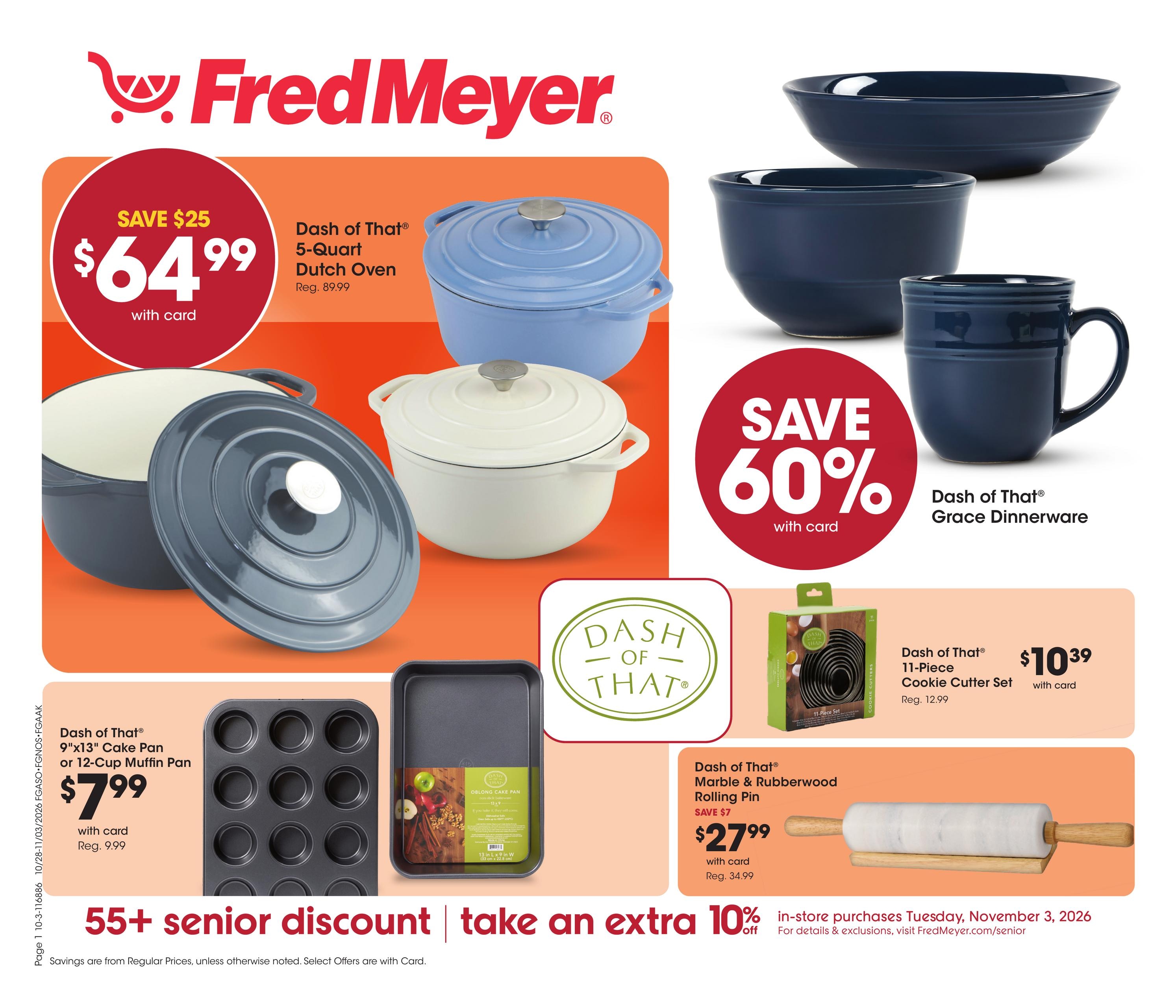 Fred Meyer (Aberdeen Area, ID) Home & Apparel Weekly Ad October 28 - November 3, 2026