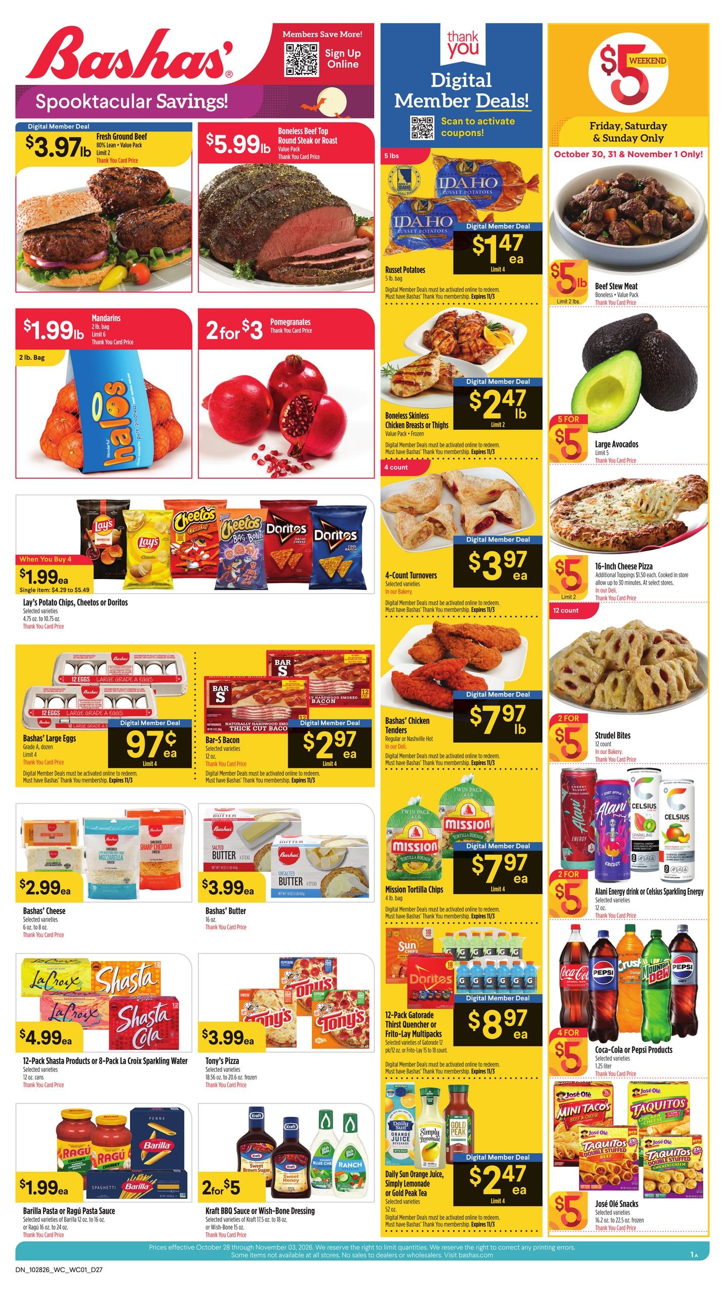 Bashas' Next Week’s Weekly Ad October 28 - November 3, 2026