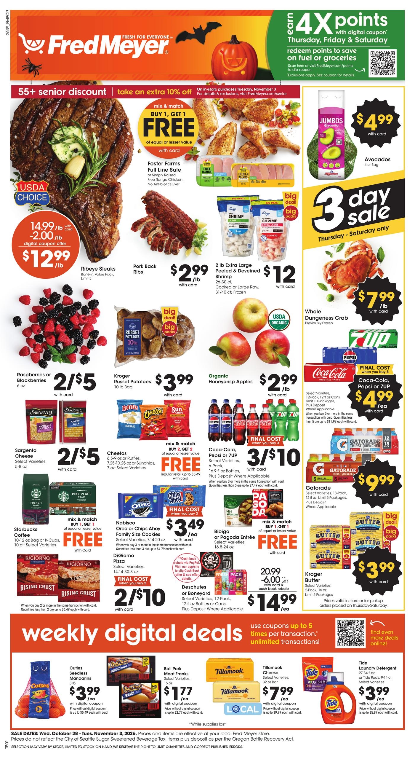 Fred Meyer (Gresham Area, OR) Weekly Ad October 28 - November 3, 2026