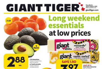 Giant Tiger (ON) Flyer July 29 to August 4